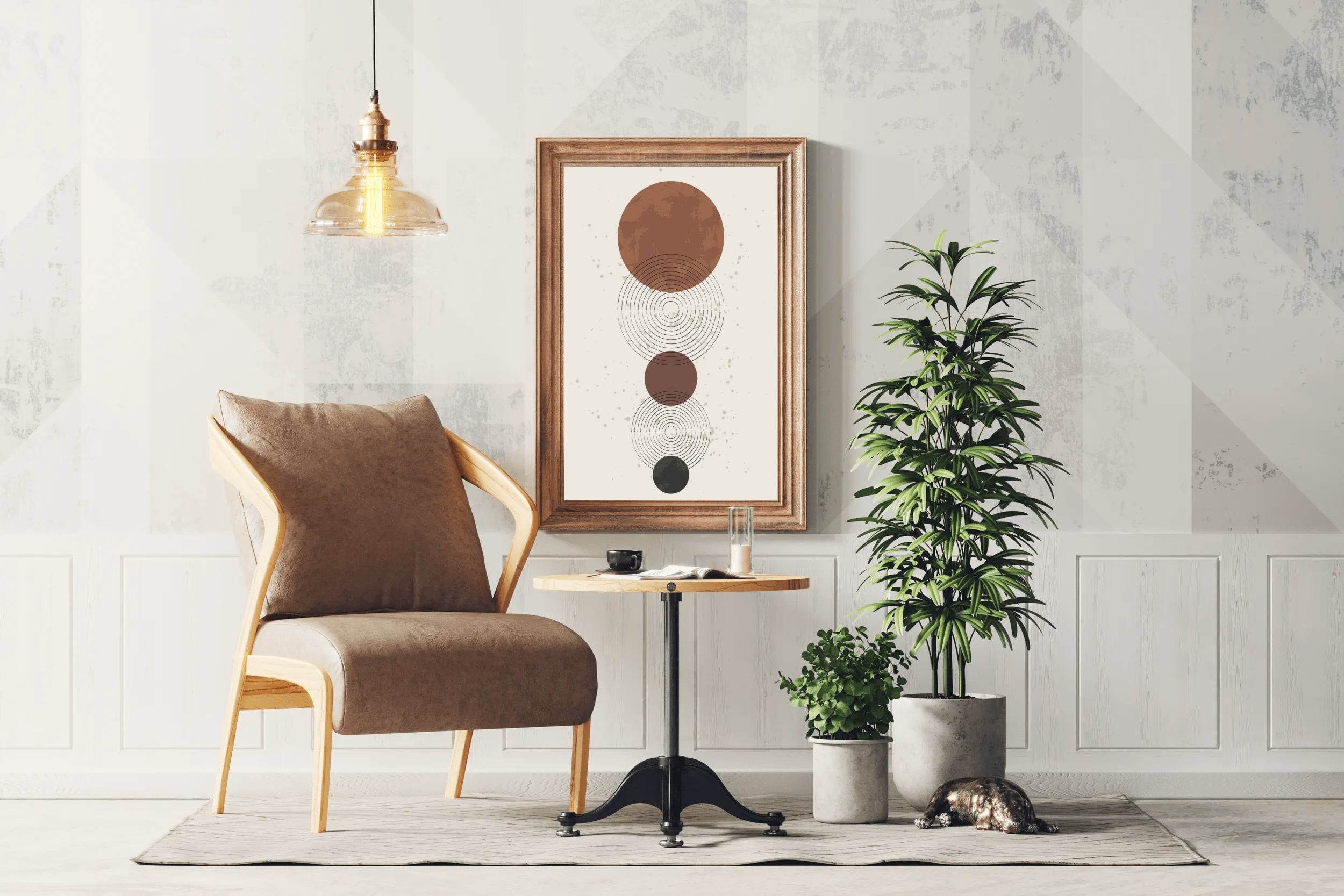 Geometric Circular Abstract Wall Art - beink online art store