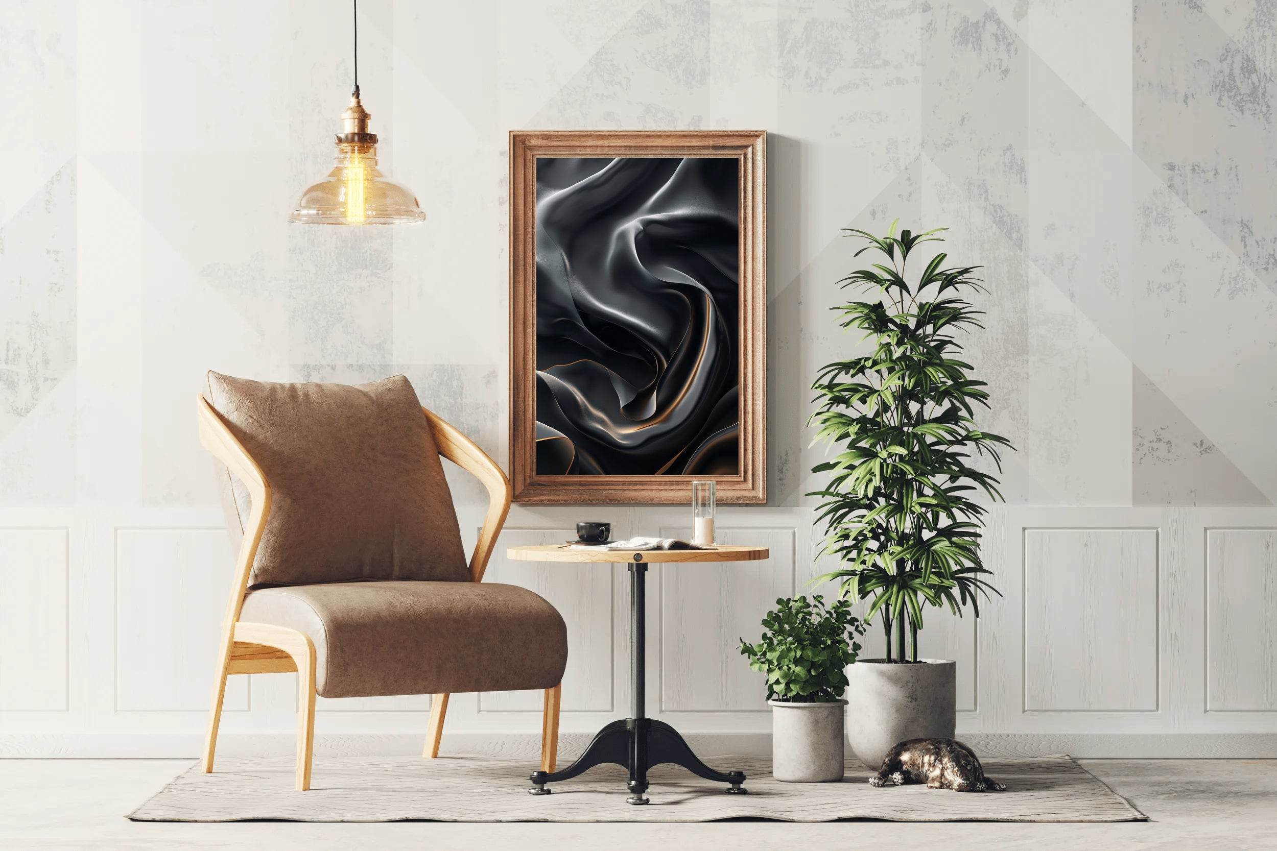 Luxury Texture Black & White Wall Art - beink online art store