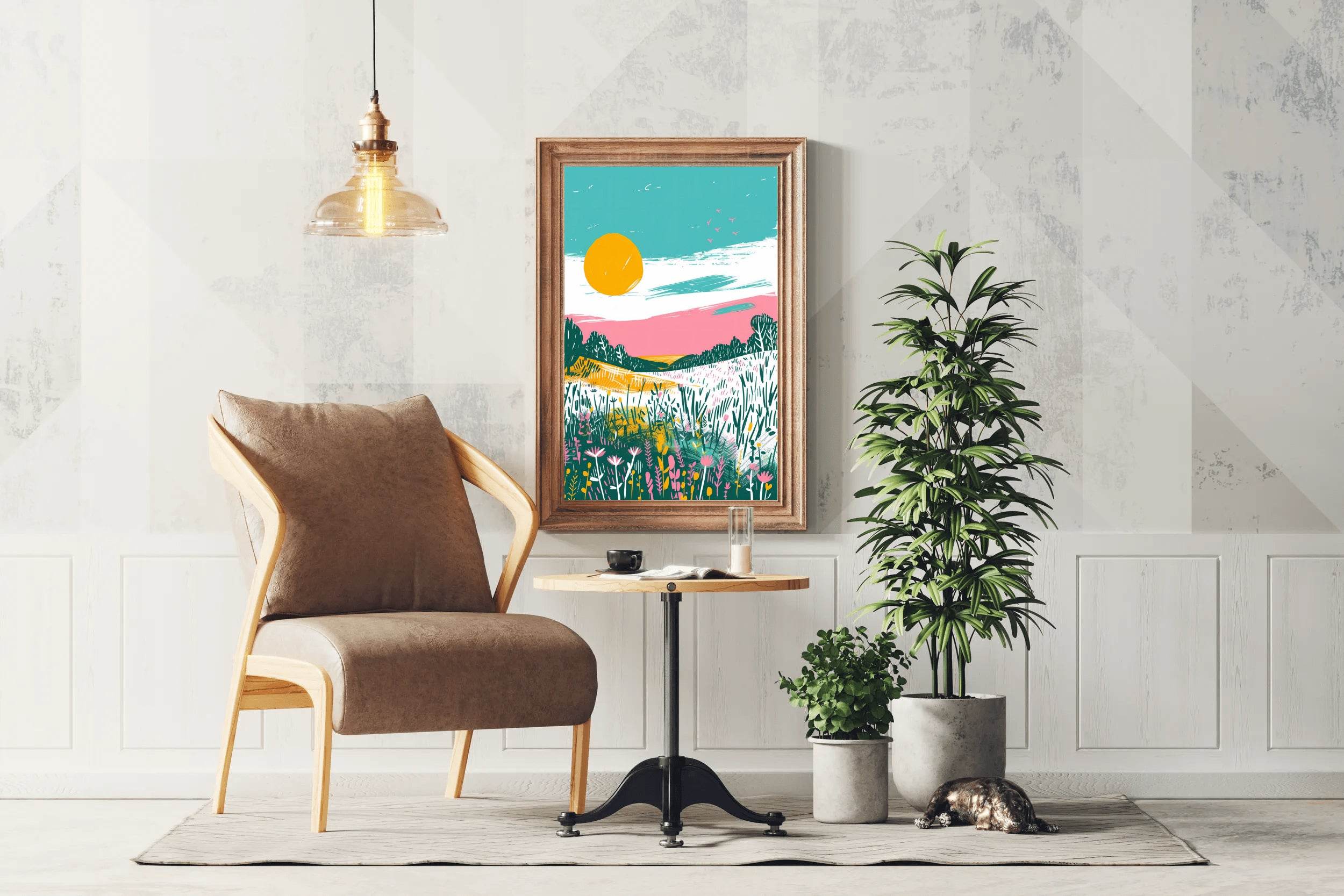 Vibrant Meadow Modern Wall Art - beink online art store