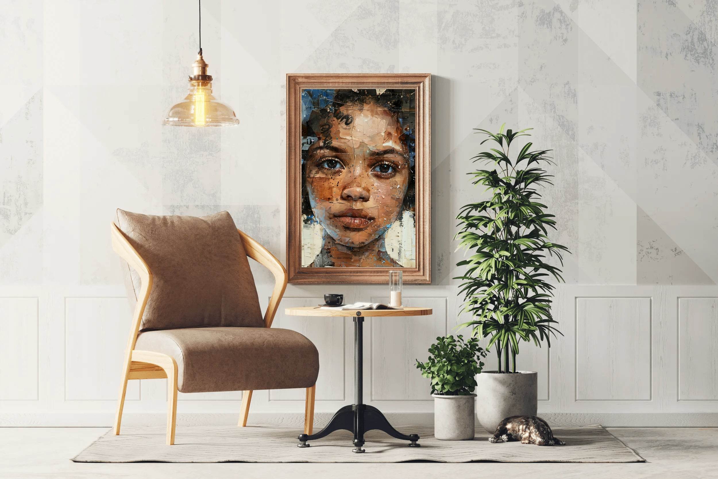 African Woman's Joyful Smile Wall Art - beink online art store