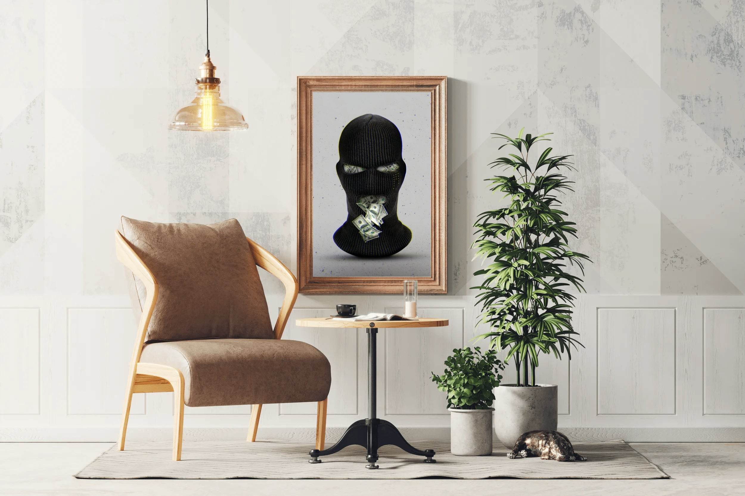 Full Face Balaclava Mask Wall Art - beink online art store
