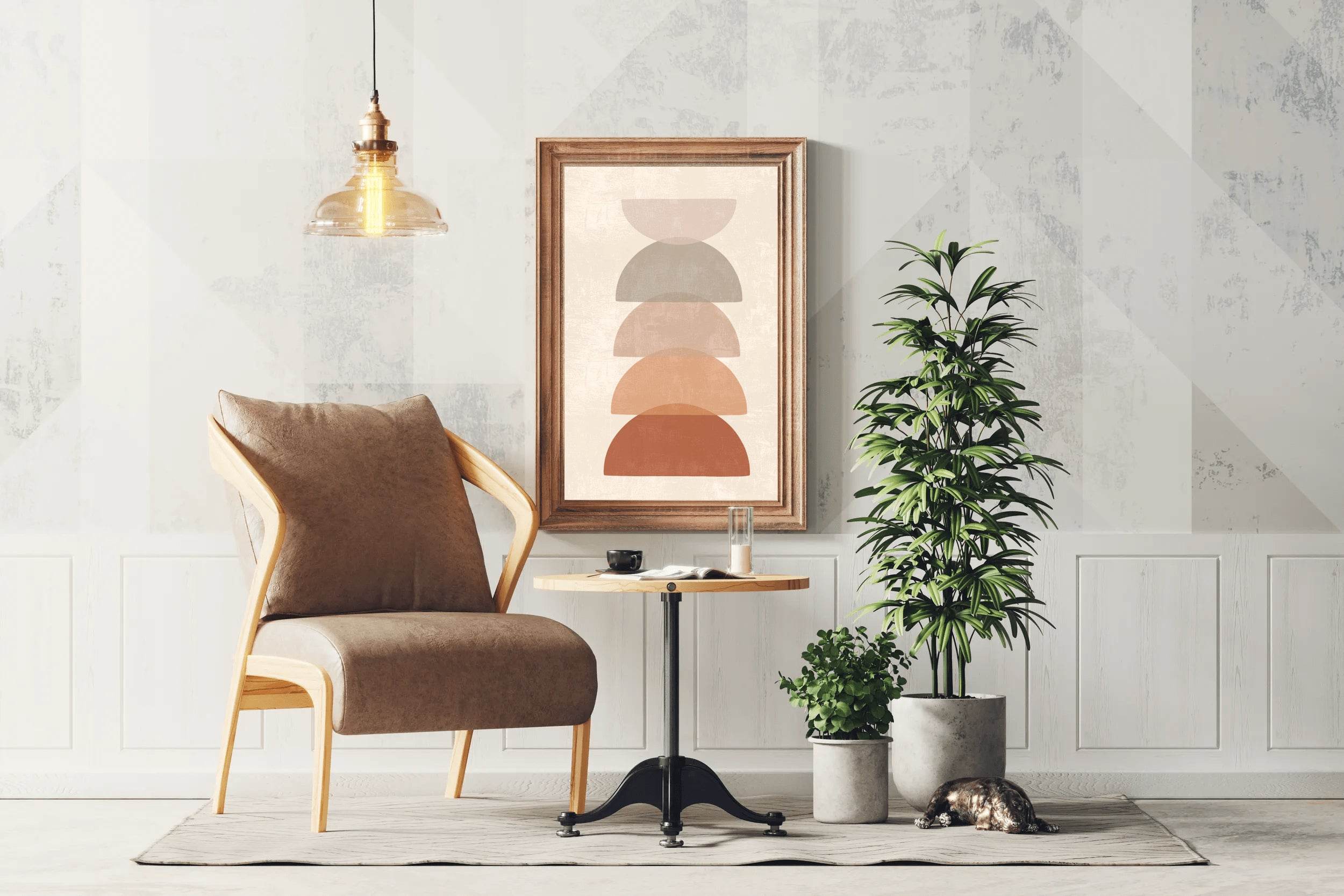 The Balance of Half Circle Stones Wall Art - beink online art store