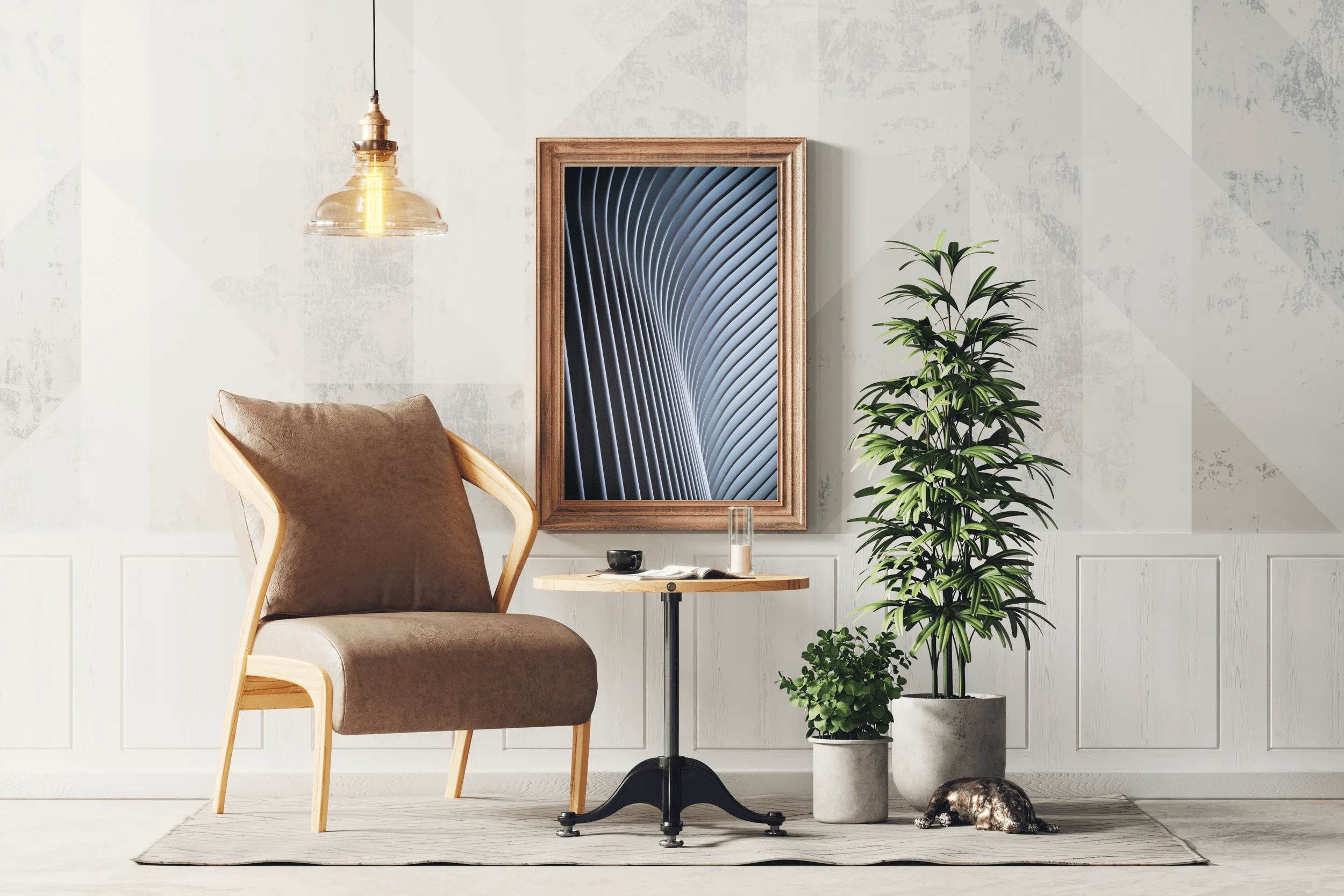Curved Lines Abstract Wall Art - beink online art store
