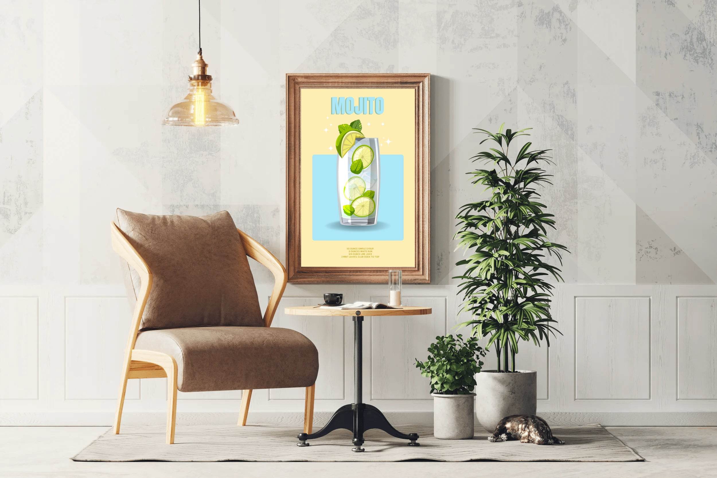 Mojito Cocktail Wll Art - beink online art store