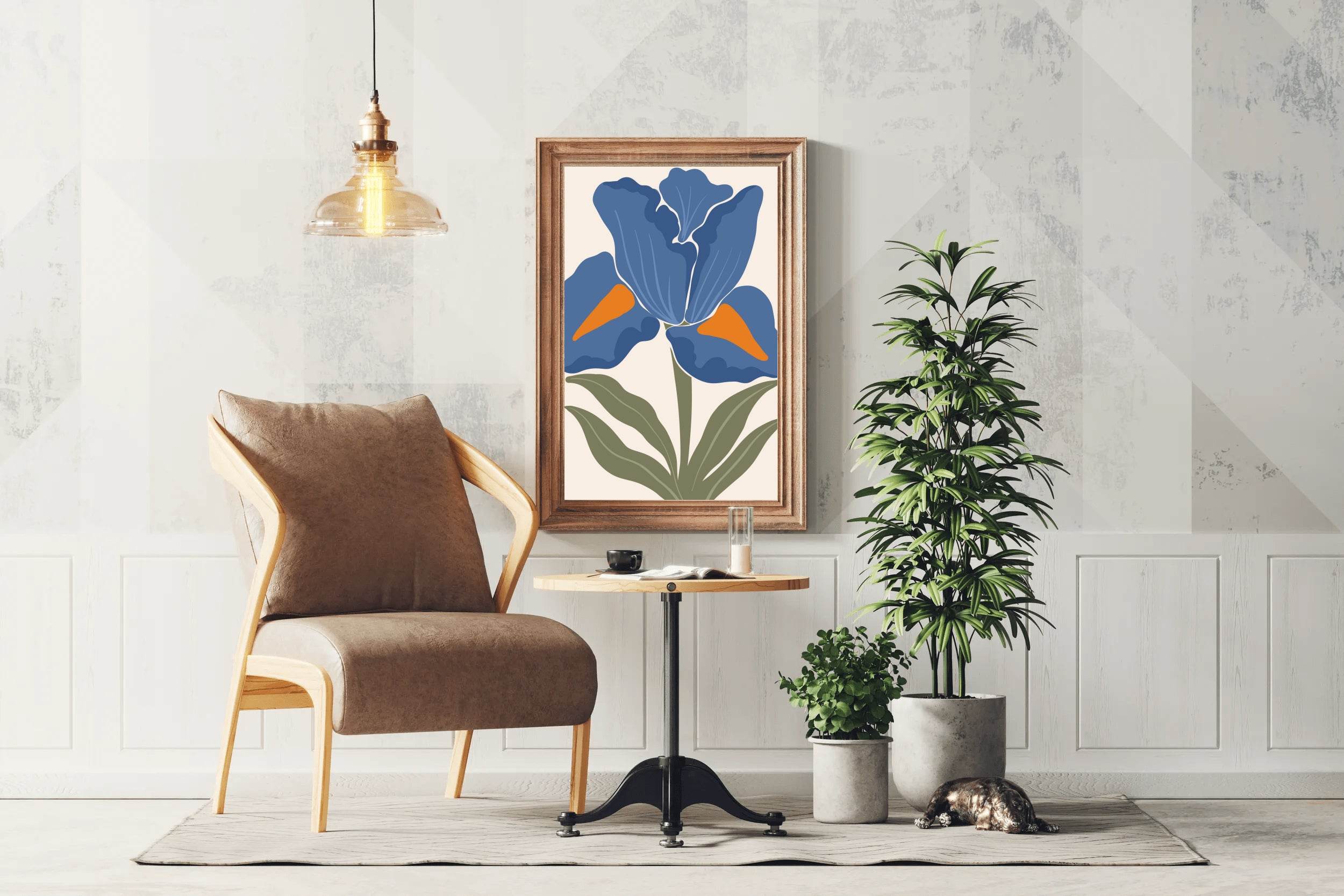 Butterfly Pea Flower On White Background ArtWork - beink online art store