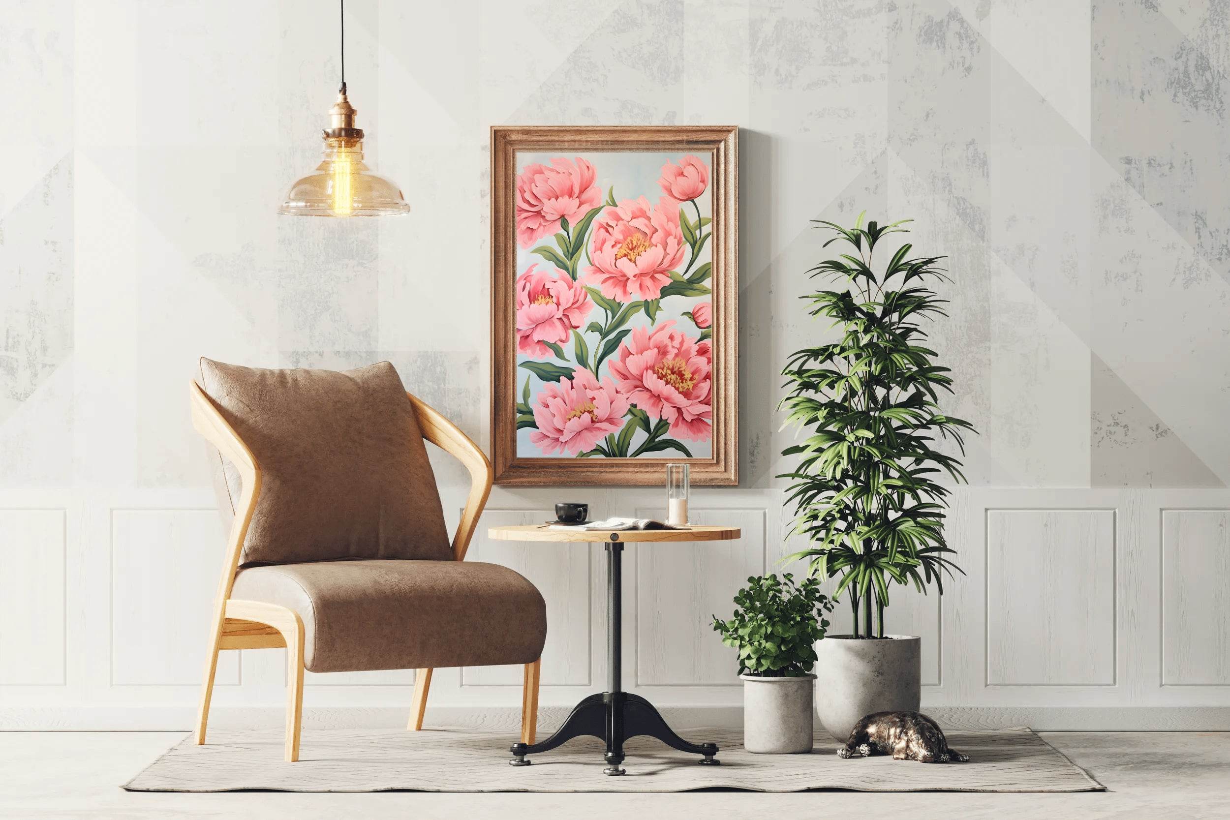 Watecolor Illustration of Pink Flowers - beink online art store