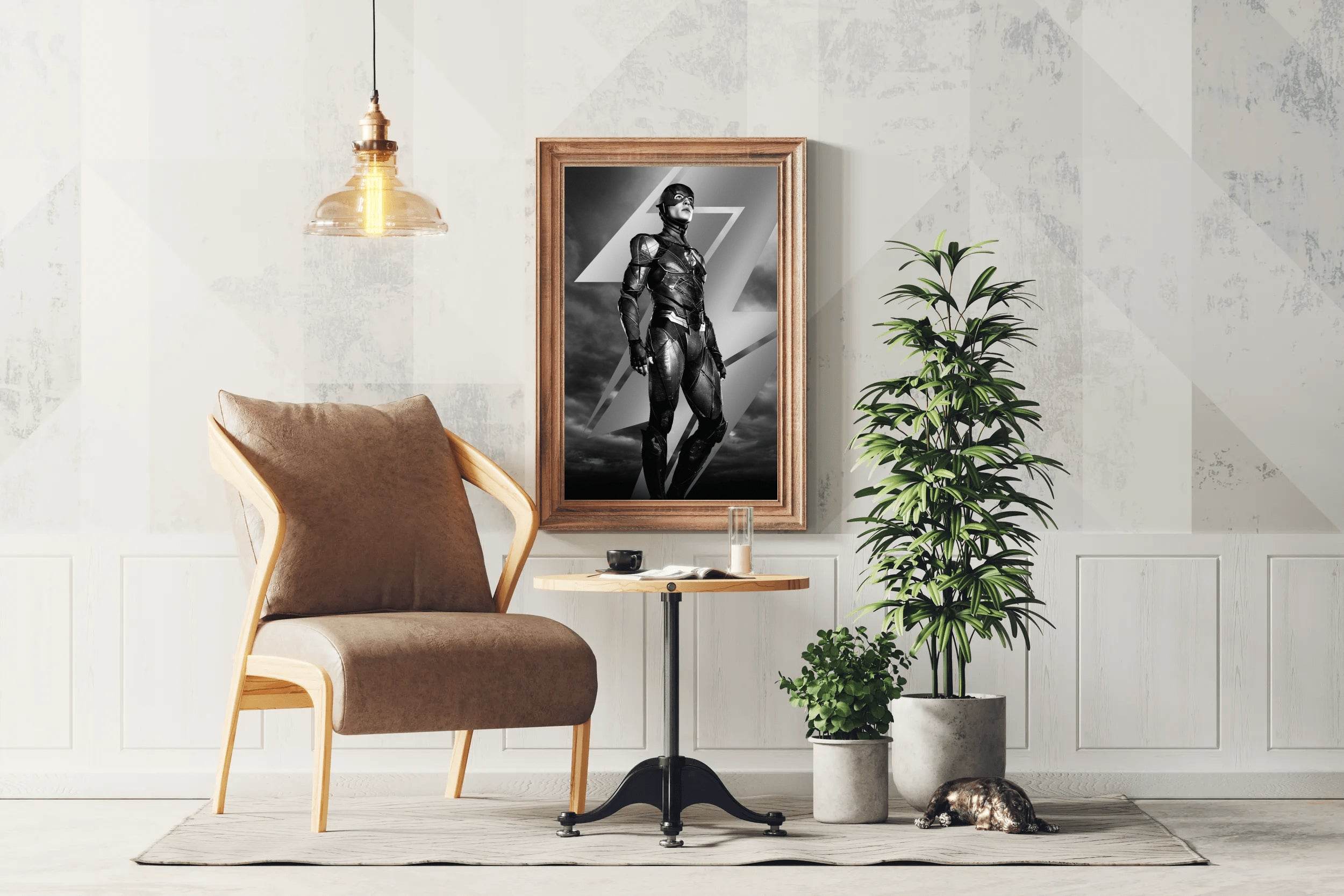 Justice League Flash Black and White Wall Art - beink online art store