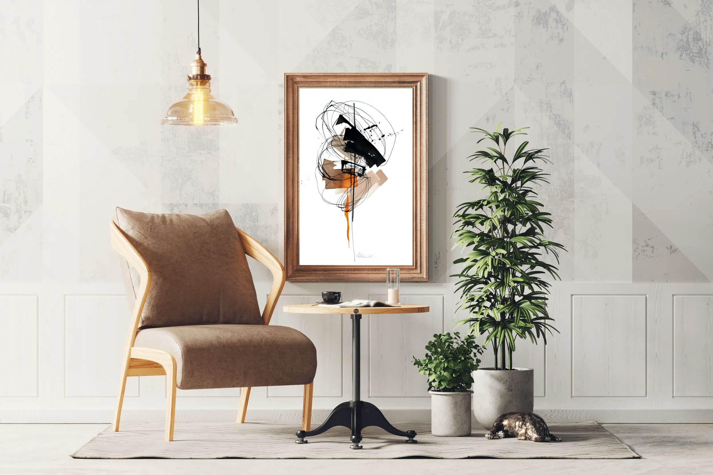 Ink Explosion Face Shape Modern Art - beink online art store