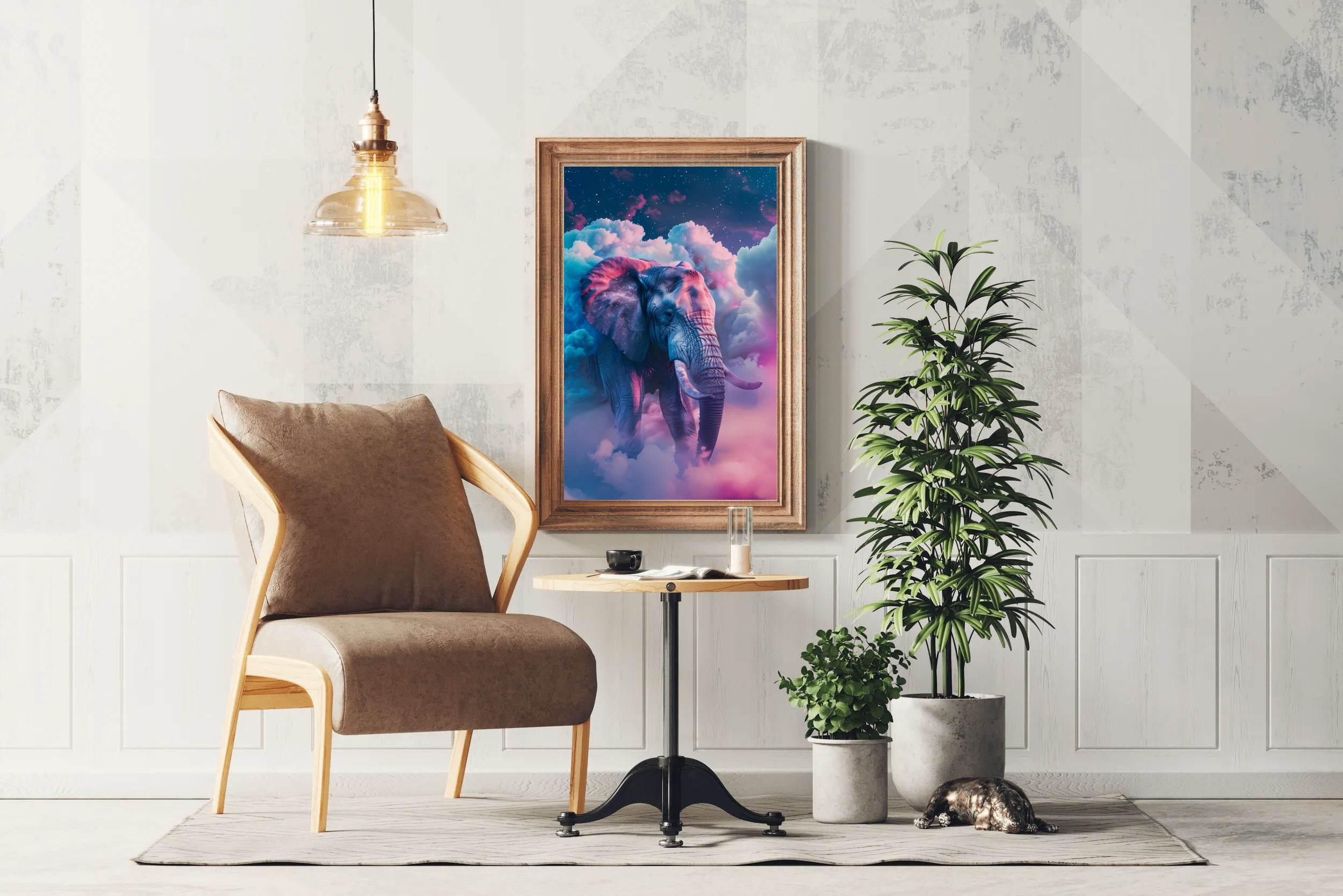 Digital Painting of Fantasy Elephant Wall Art - beink online art store