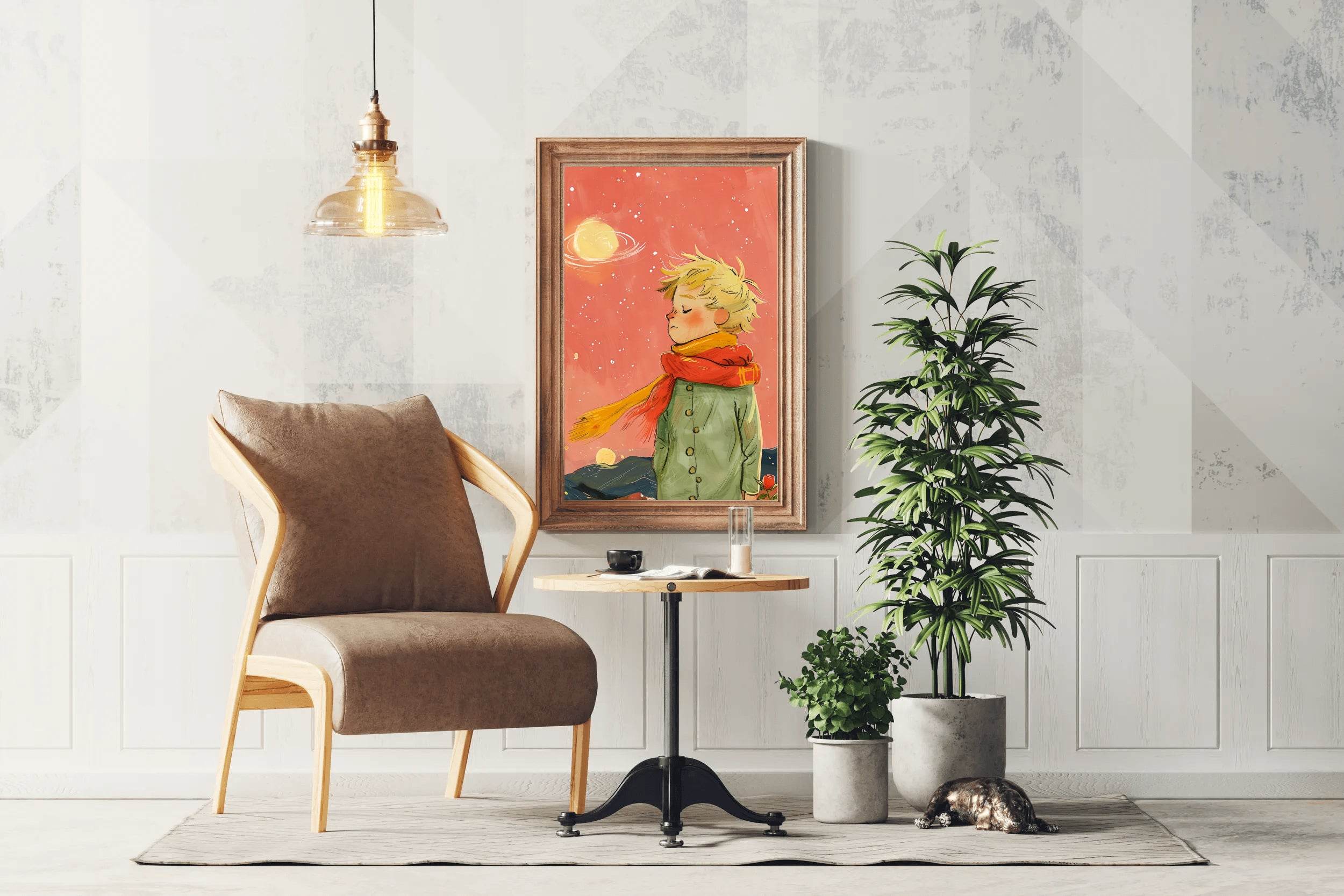Illustration of Boy in Winter With Sunny Day - beink online art store