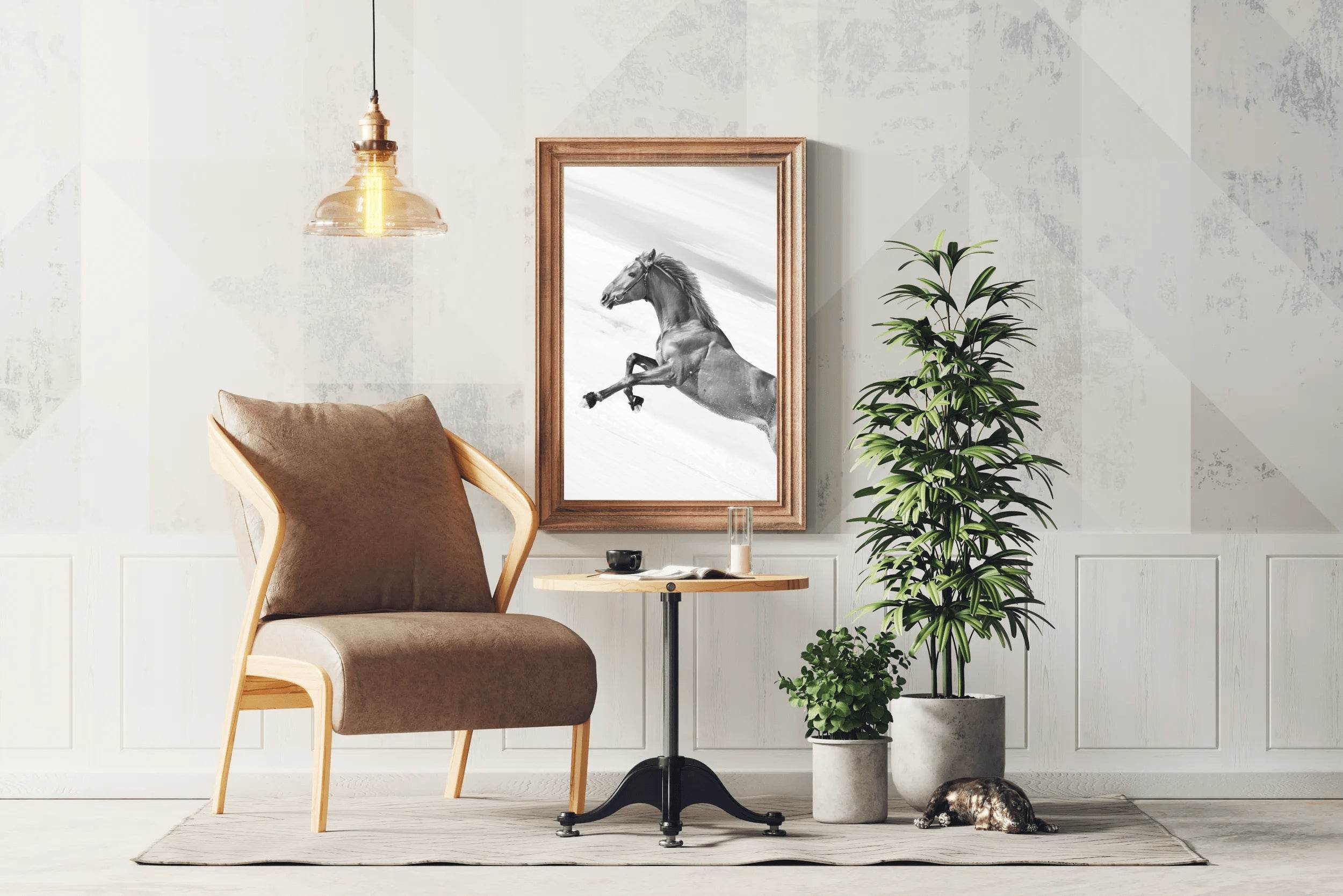 Sorrel Horse Black & White Wall Art - beink online art store
