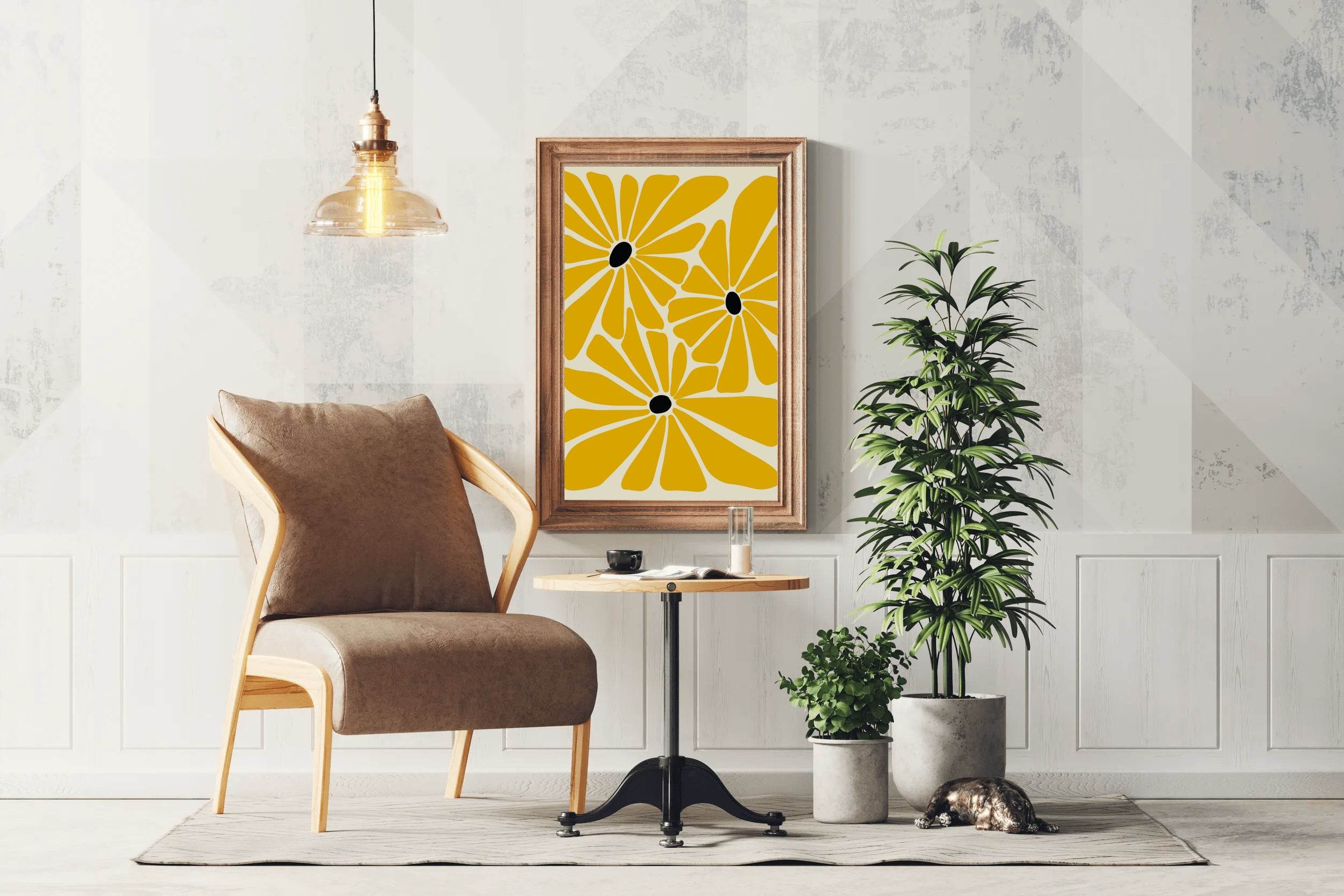 Yellow Mustard Flower Daisies ArtWork - beink online art store