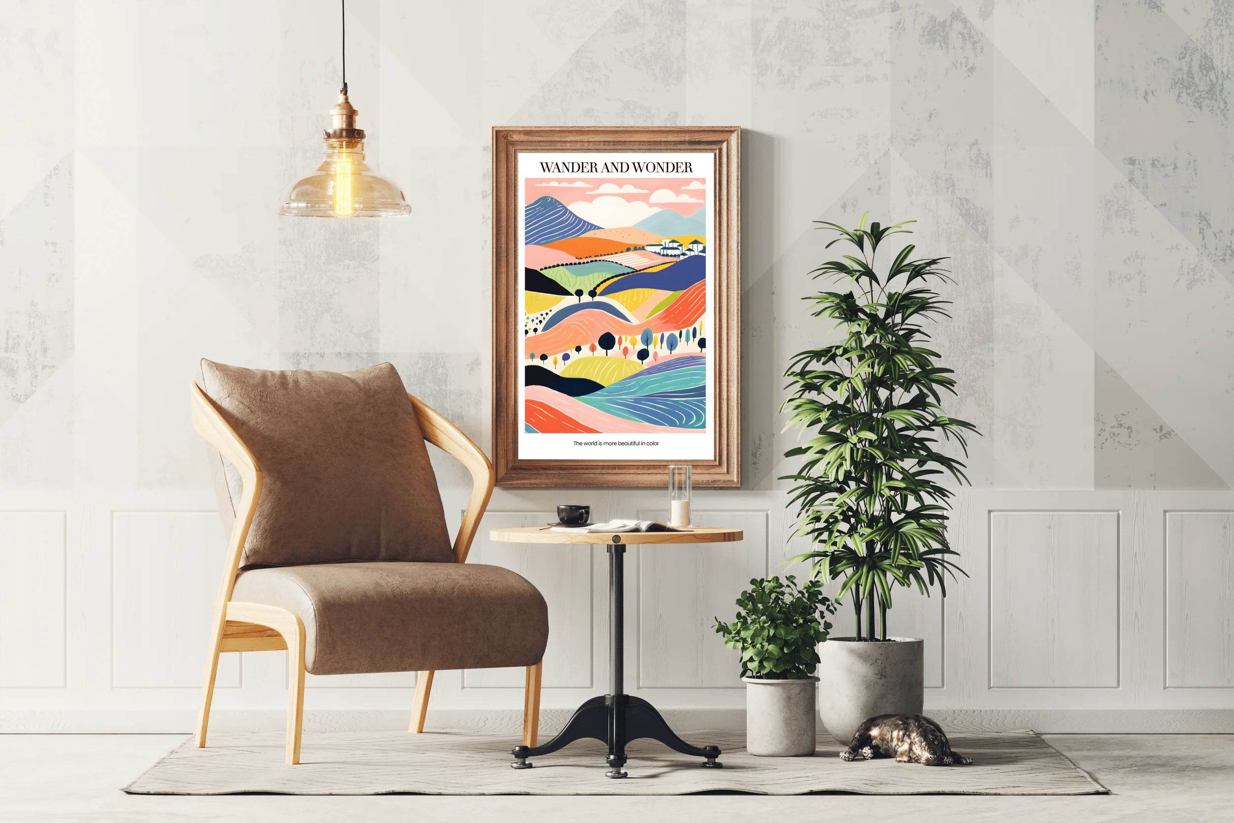 Colorful Farm Painting Wall Art - beink online art store