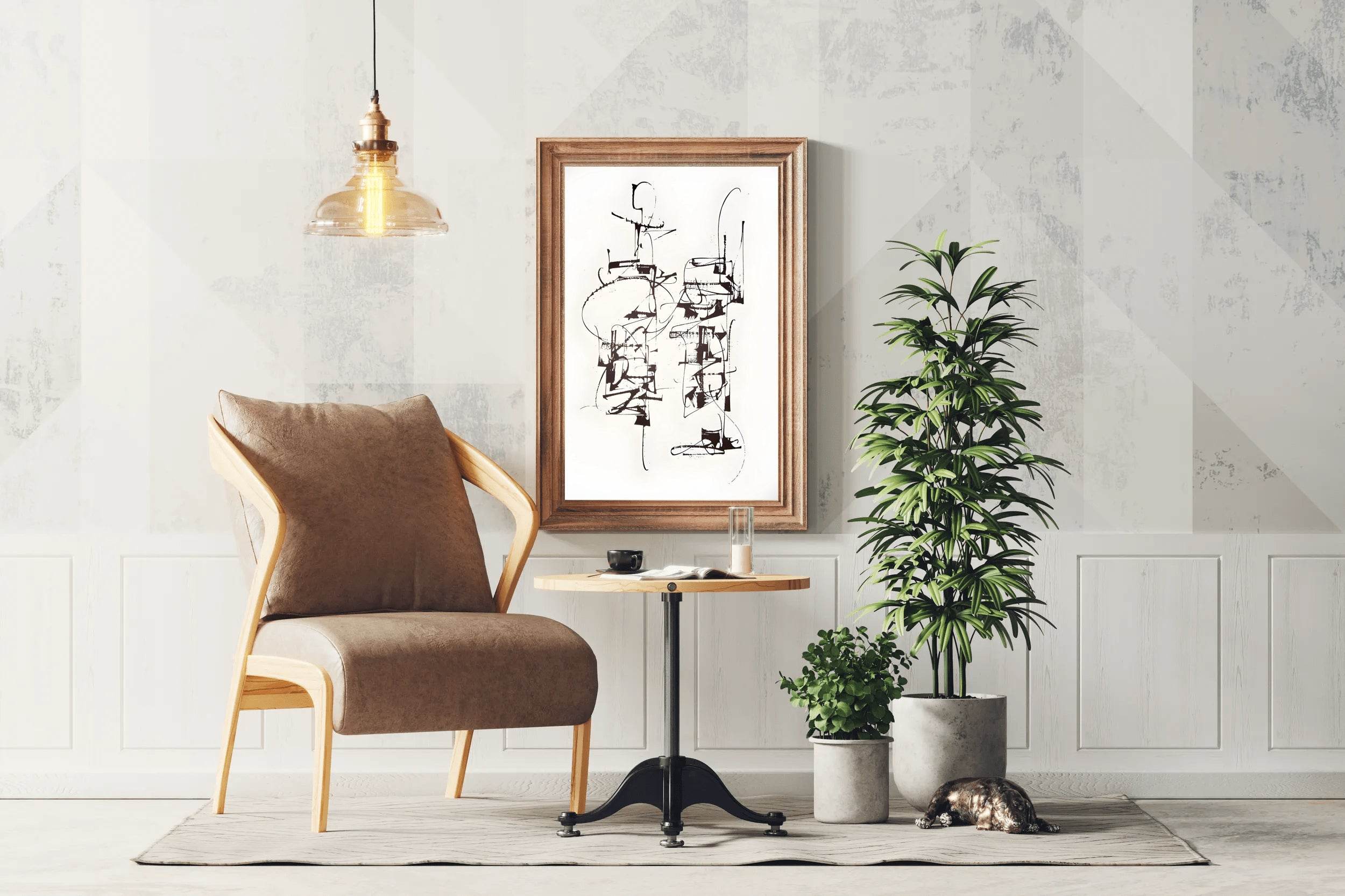 Calligraphic Chaos Modern Wall Art - beink online art store