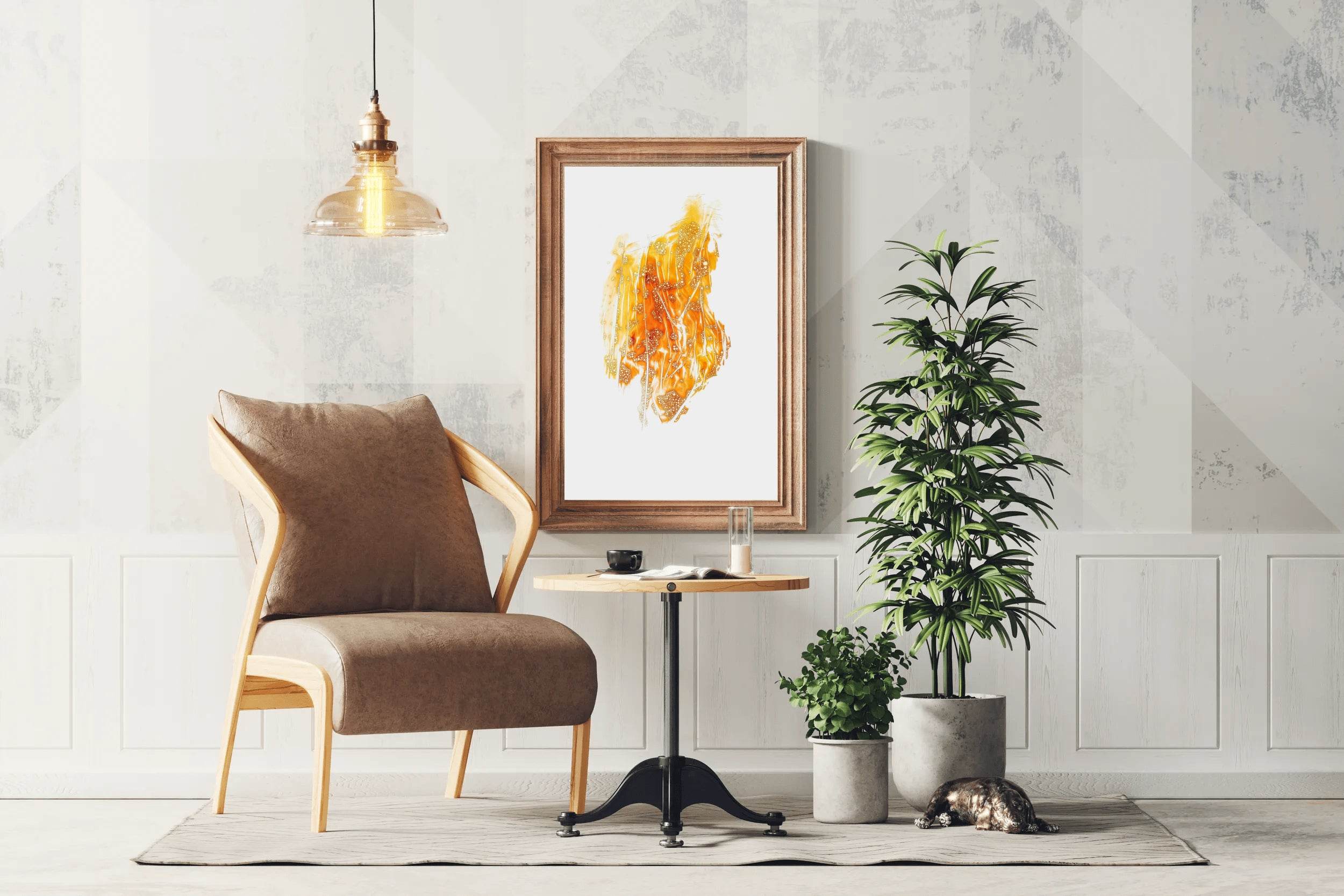 Water Paint with Bubbles Abstract Wall Art - beink online art store