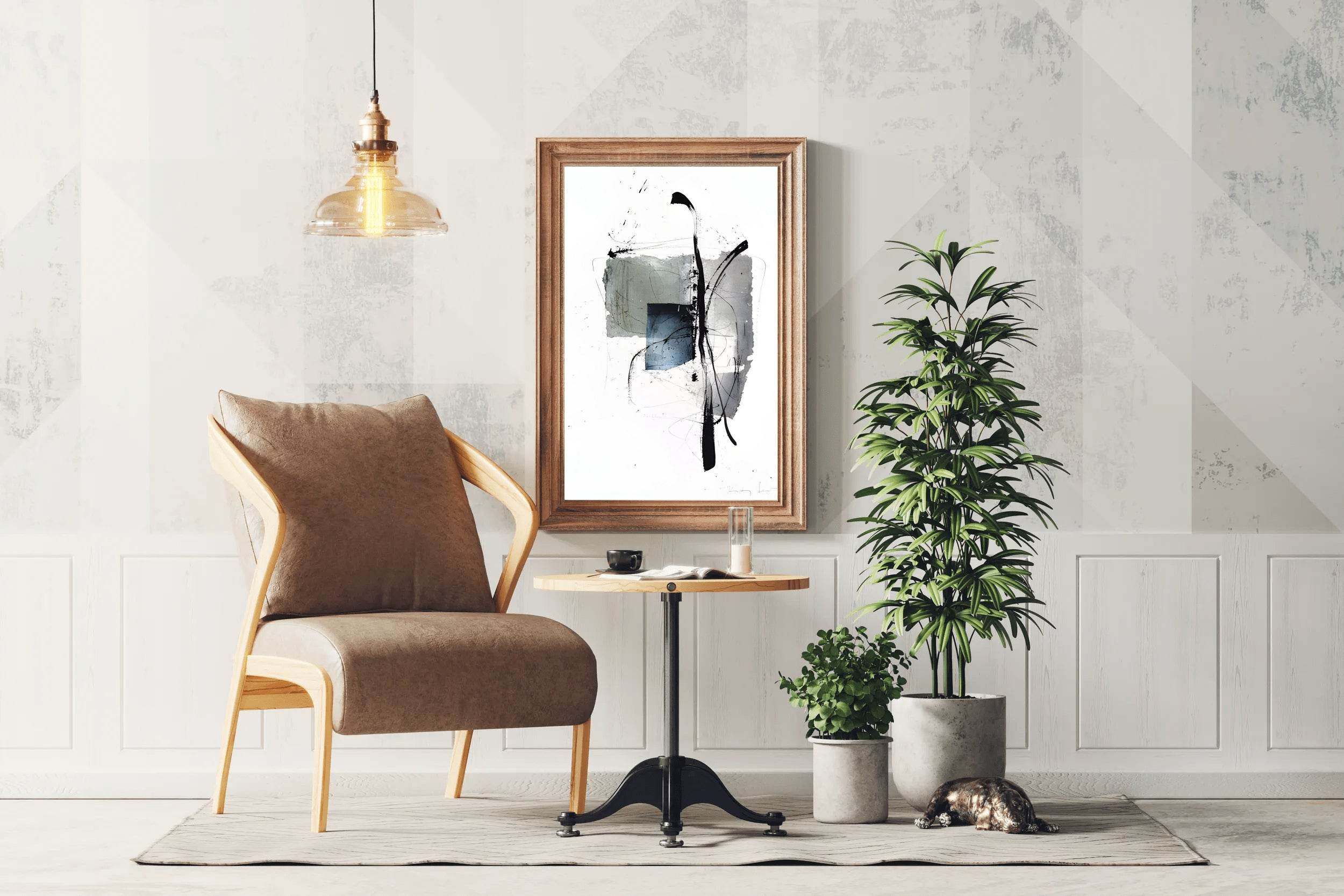 Dynamic Brush Strokes Modern Wall Art - beink online art store