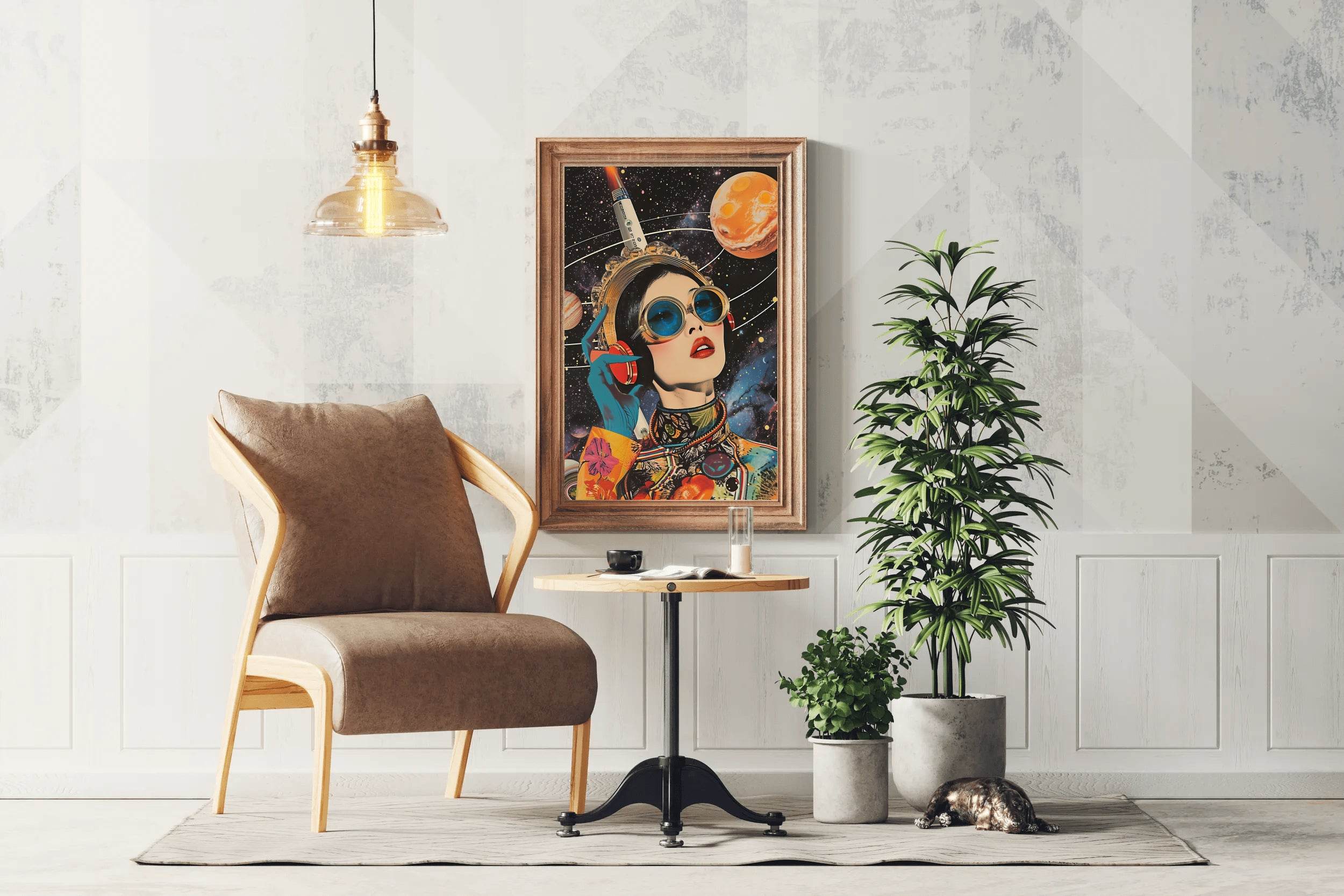Woman Thoughts in Space Wall Art - beink online art store