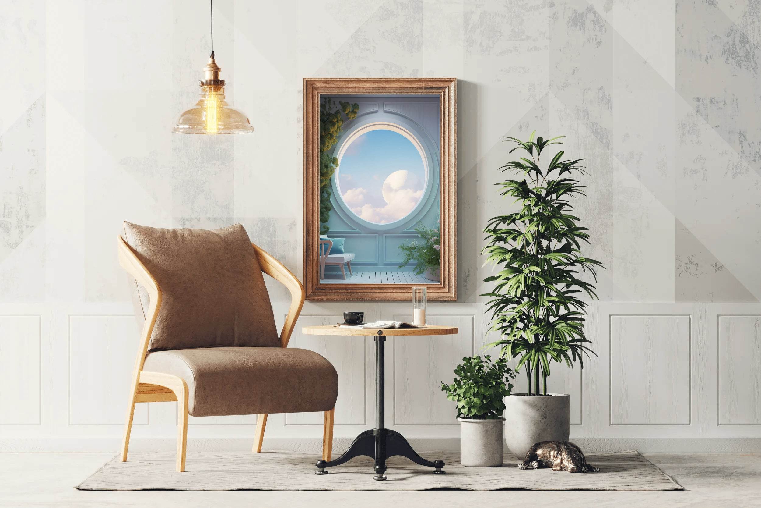 Window With Magical Landscape View Anime Wall Art - beink online art store