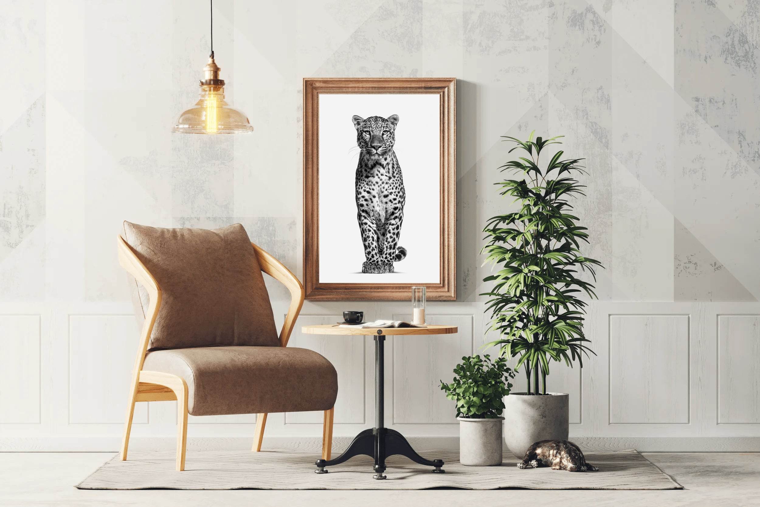 Leopard Black & White Animal Wall Art - beink online art store