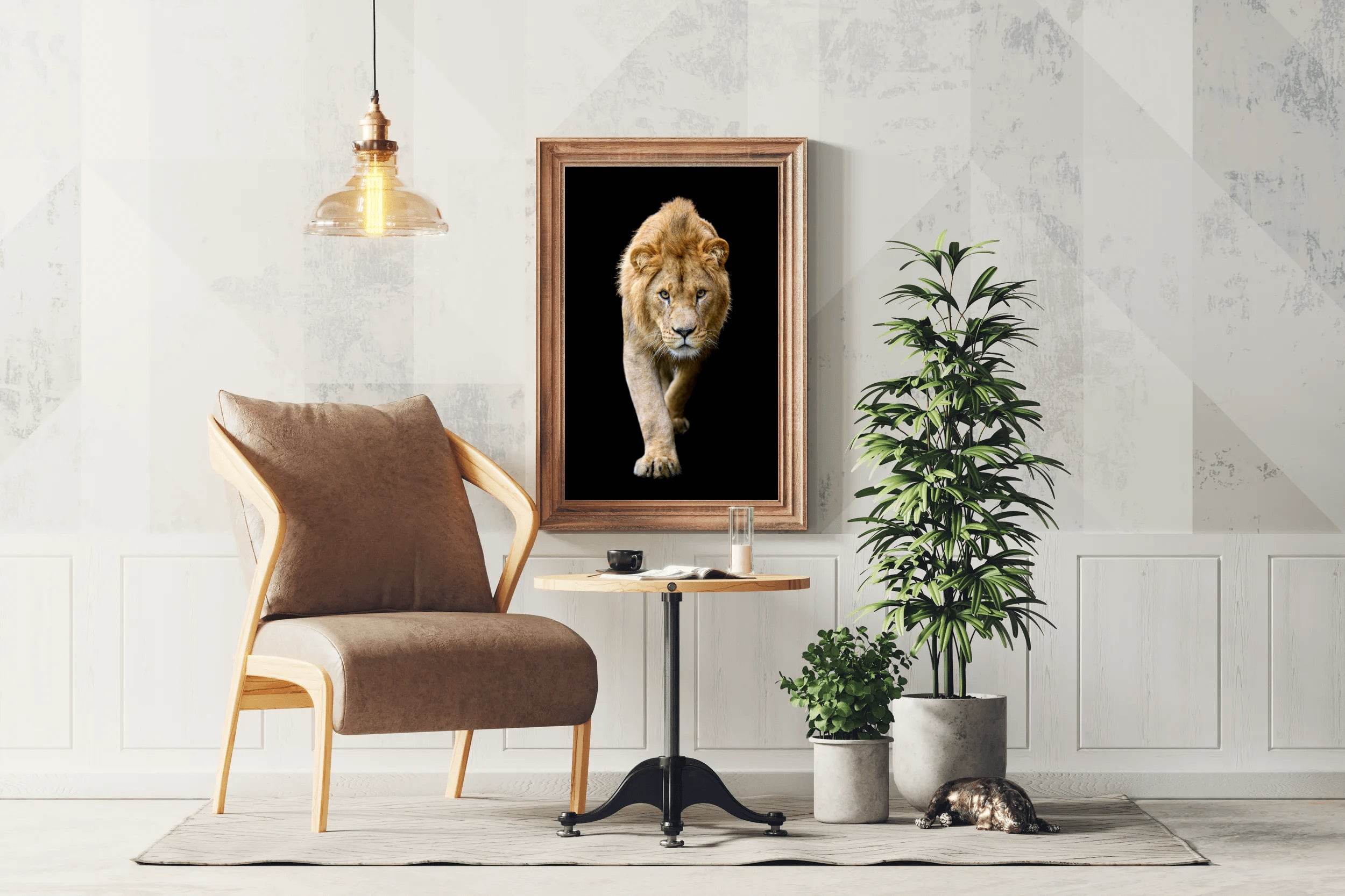 Asiatic Lion Animal Wall Art - beink online art store