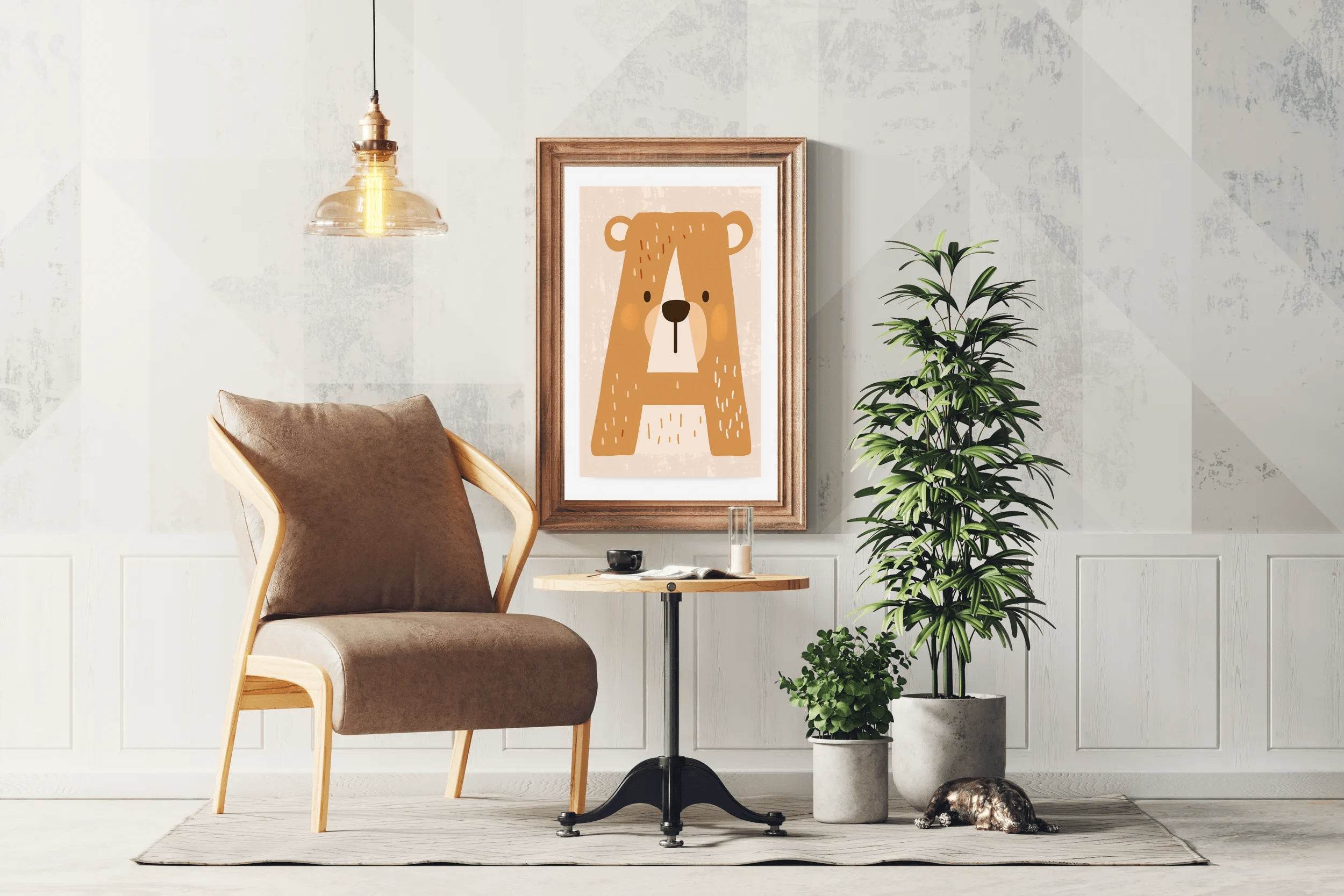 Alphabetical Shape of Cartoon Bear - beink online art store