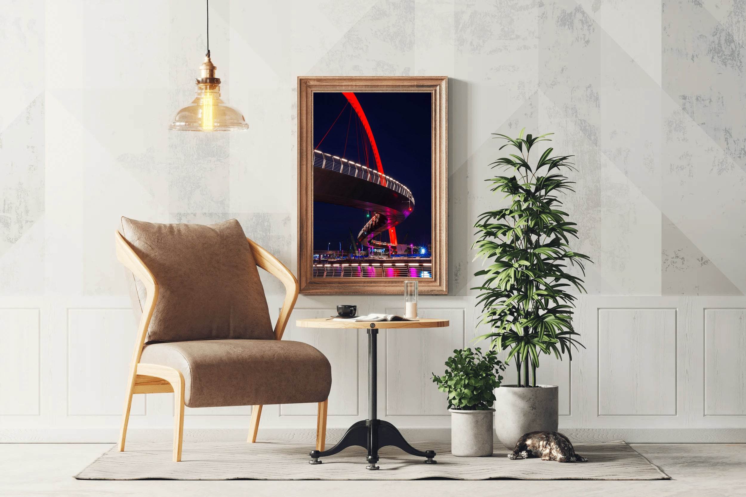 Neon Curved Bridge Wall Art - beink online art store