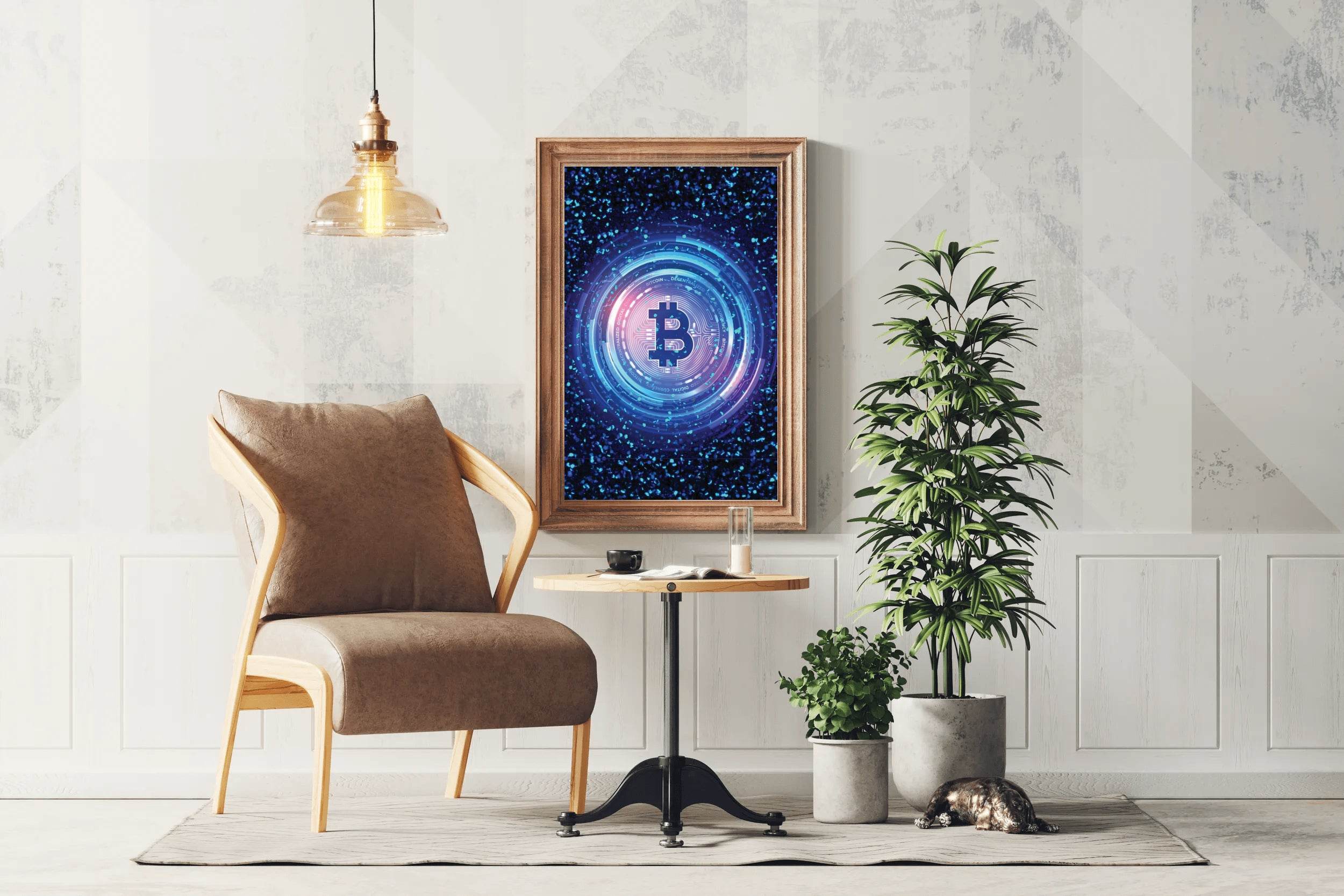 Bitcoin Cryptocurrency Coin Wall Art - beink online art store