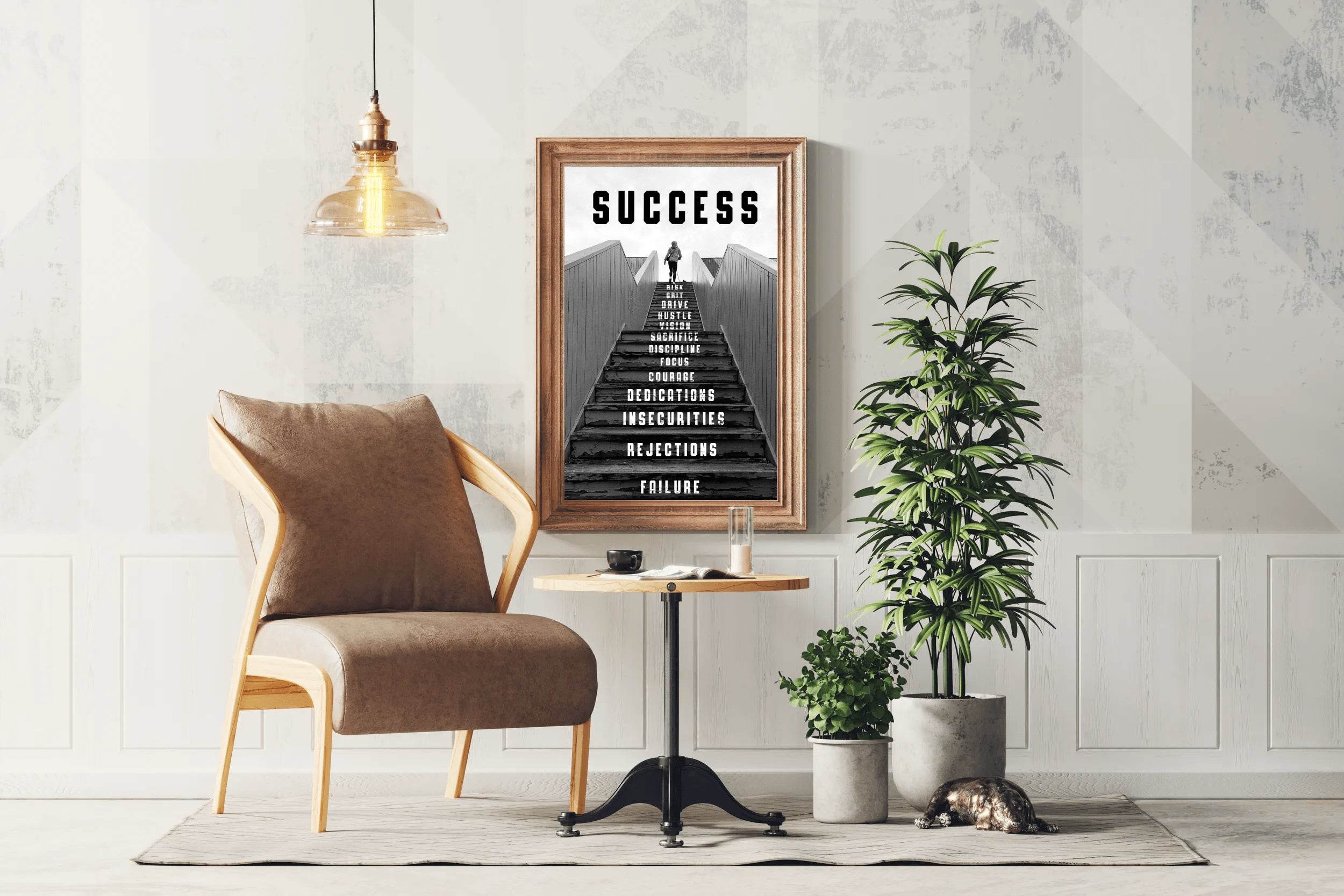 Journey To Success Black Shade Wall Art - beink online art store