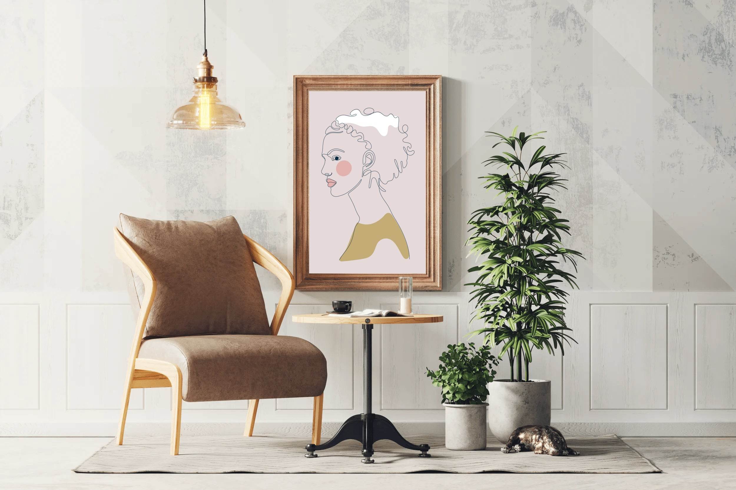 African Girl Face Wall Art - beink online art store