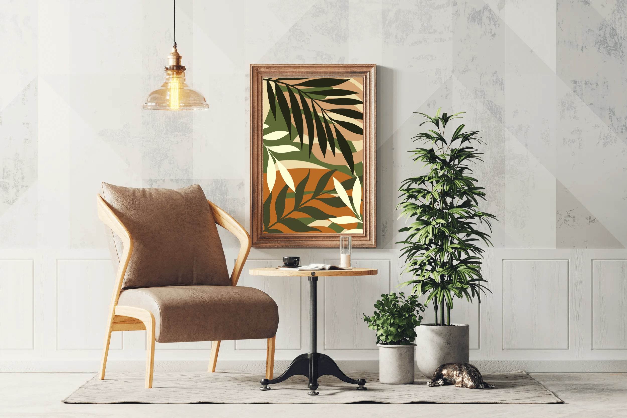 Camouflage Pattern Leafs Canvas ArtWork - beink online art store