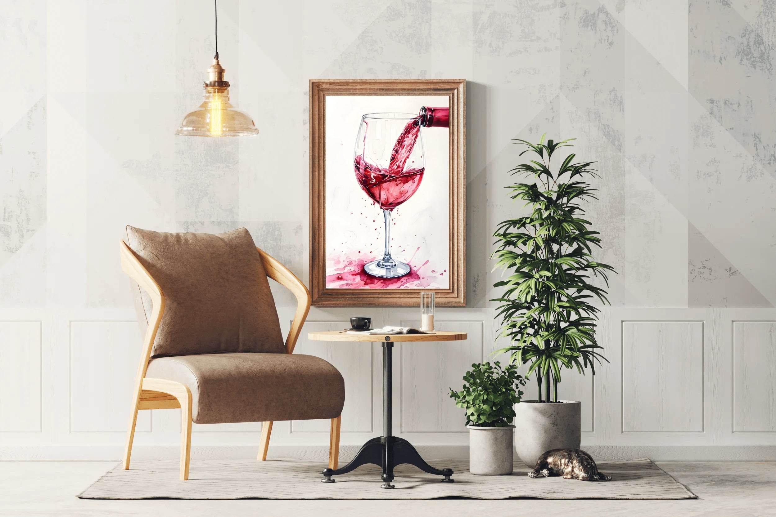 Serve Red Wine Wall Art - beink online art store