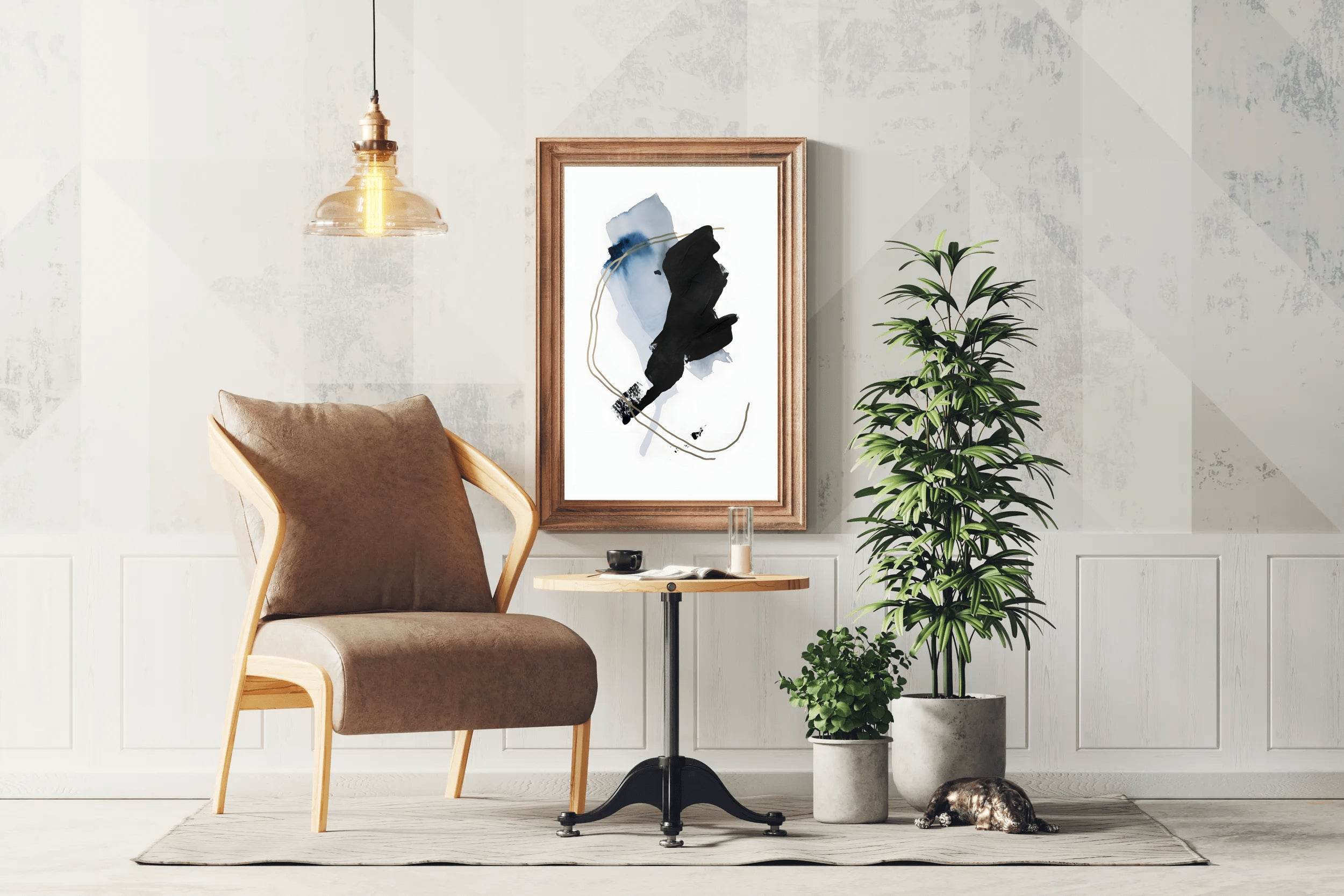 Ink and Watercolor Composition Wall Art - beink online art store