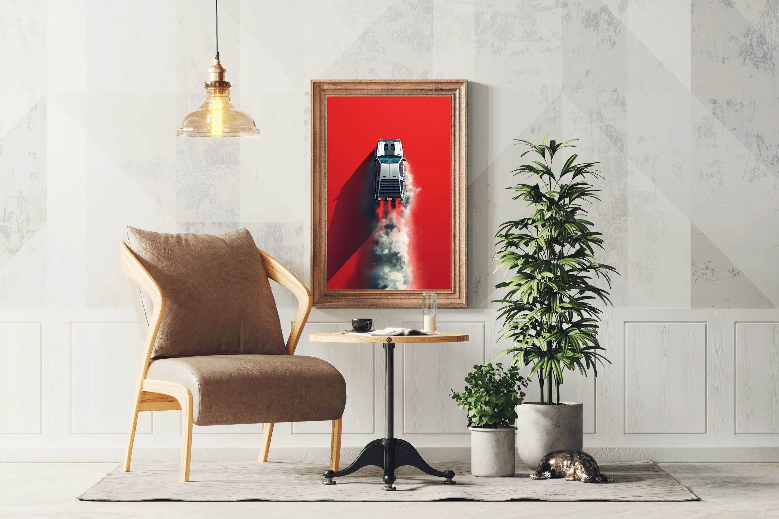 Classic Muscle Car In Desert Wall Art - beink online art store