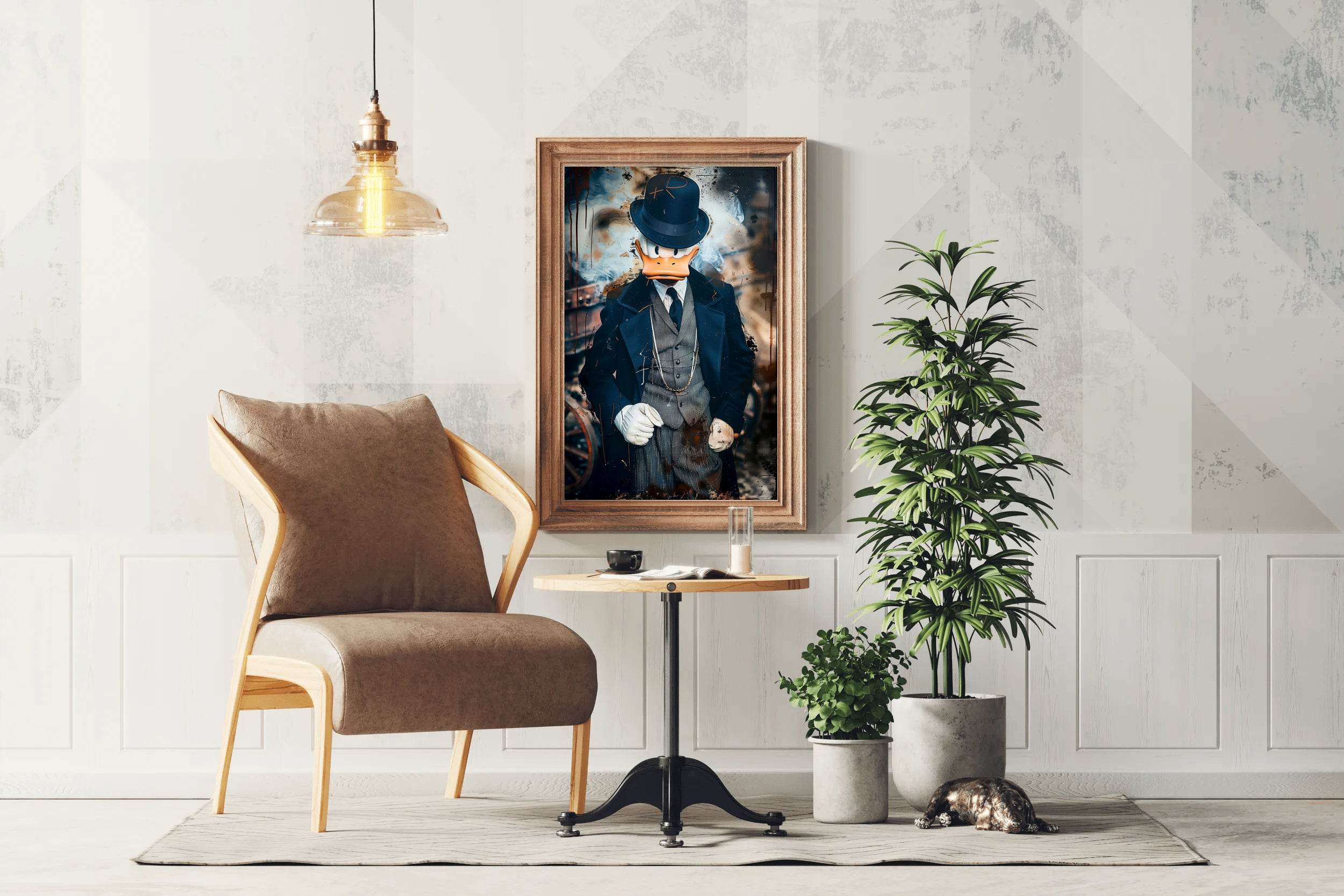 Donald Duck Cartoon Wearing Tuxedo Wall Art - beink online art store