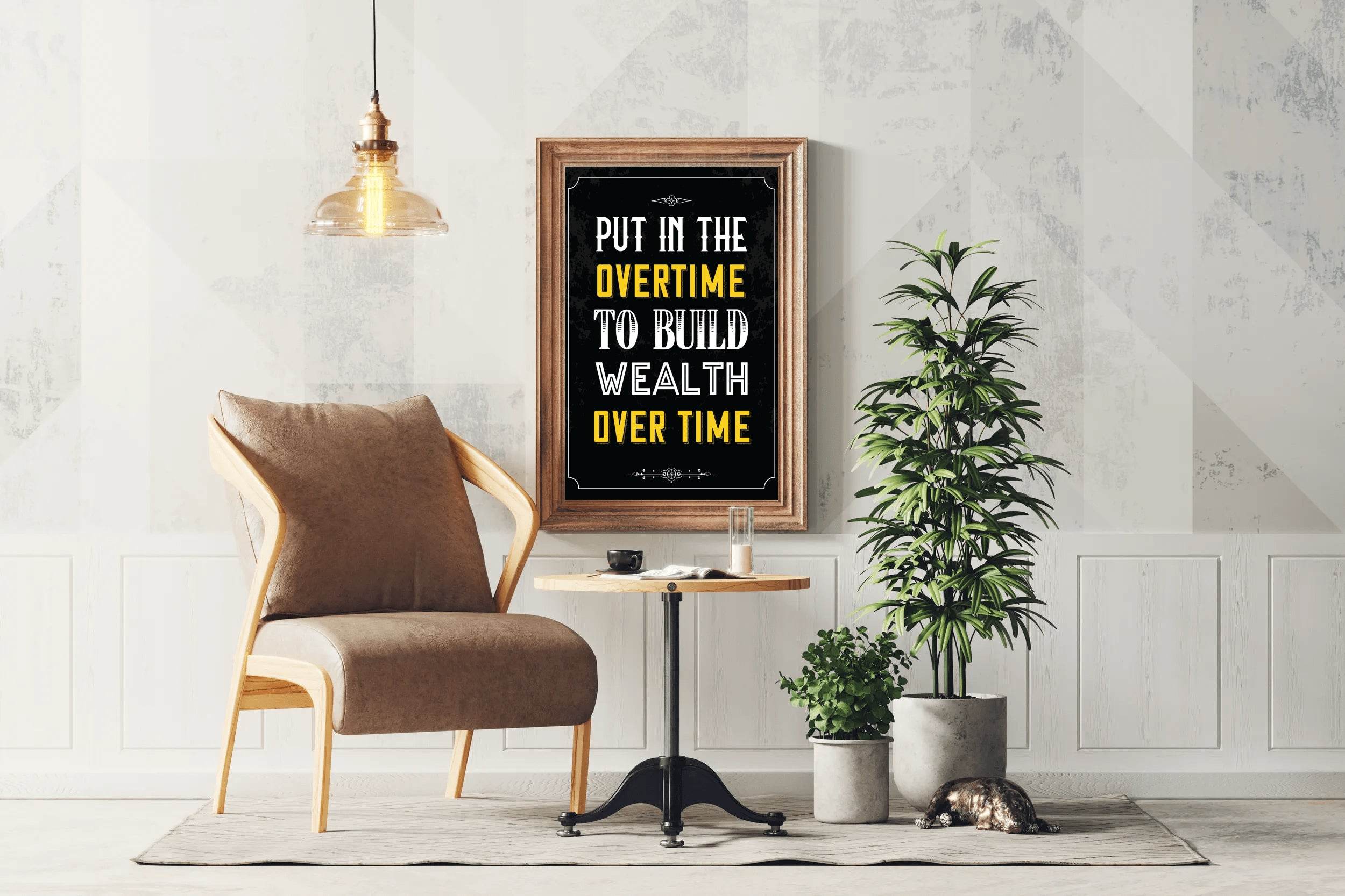 Build Wealth Over Time Investing Motivational Wall Art - beink online art store