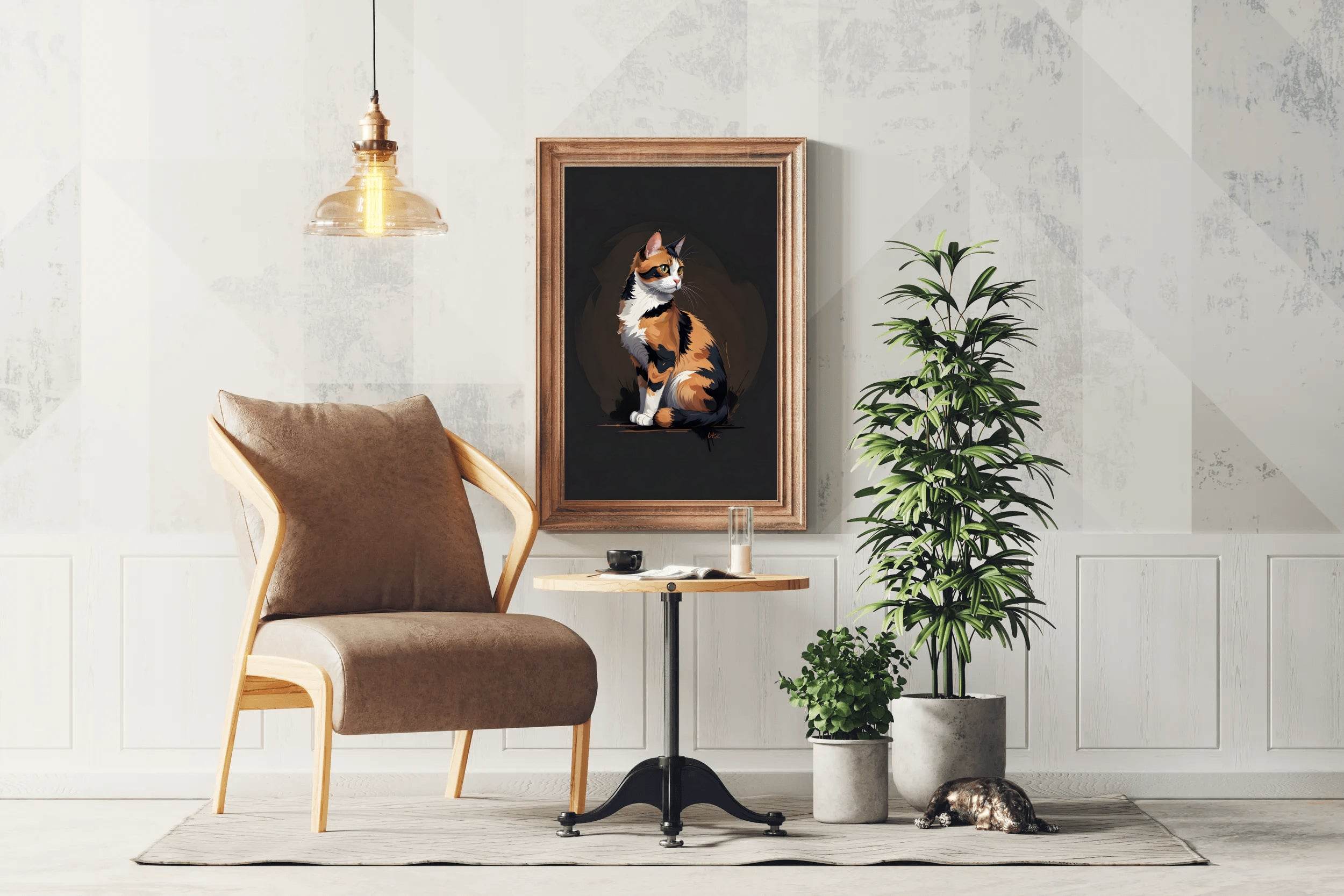 Calico Cat Animal Wall Art - beink online art store