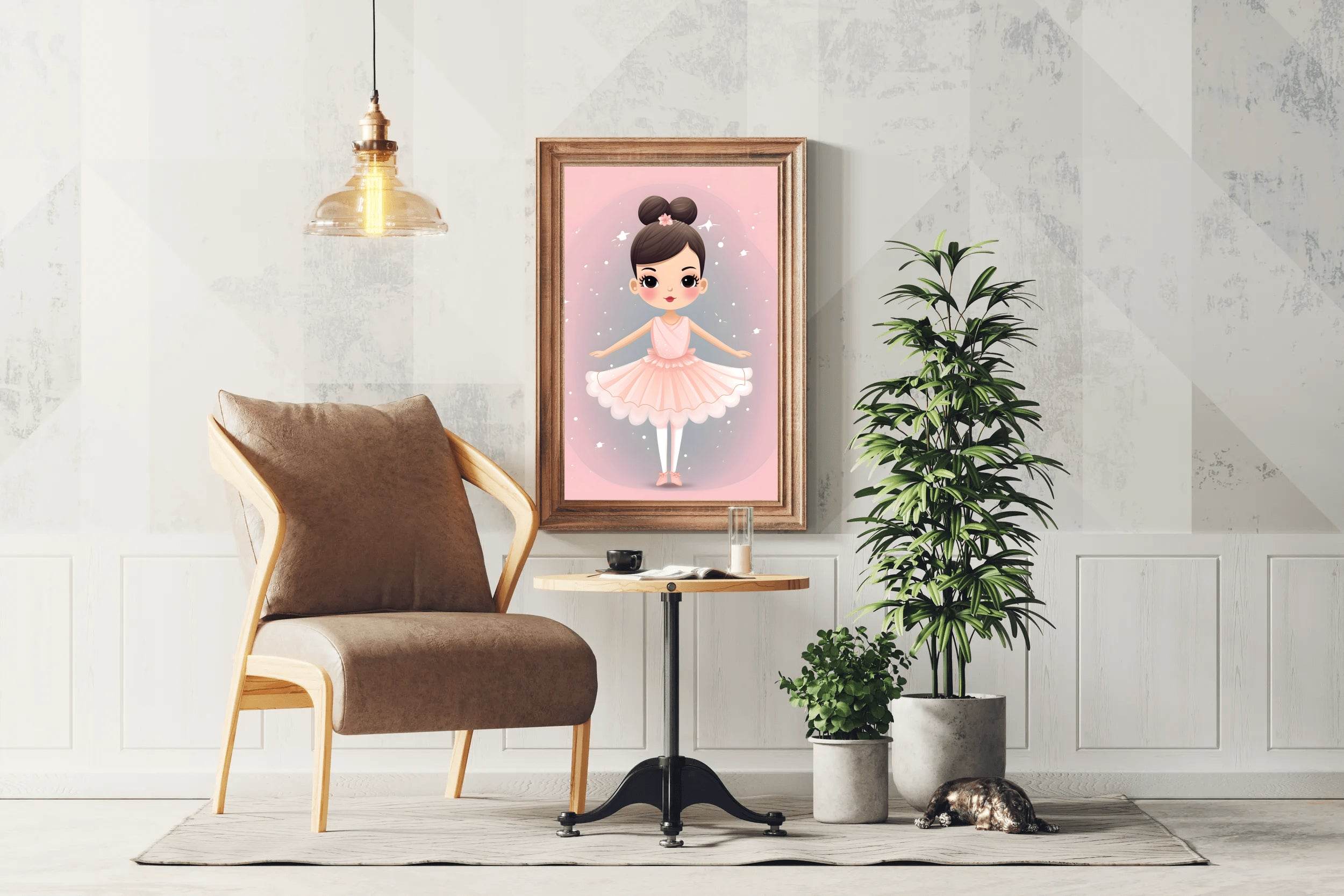 Little Ballerina illustration Wall Art - beink online art store