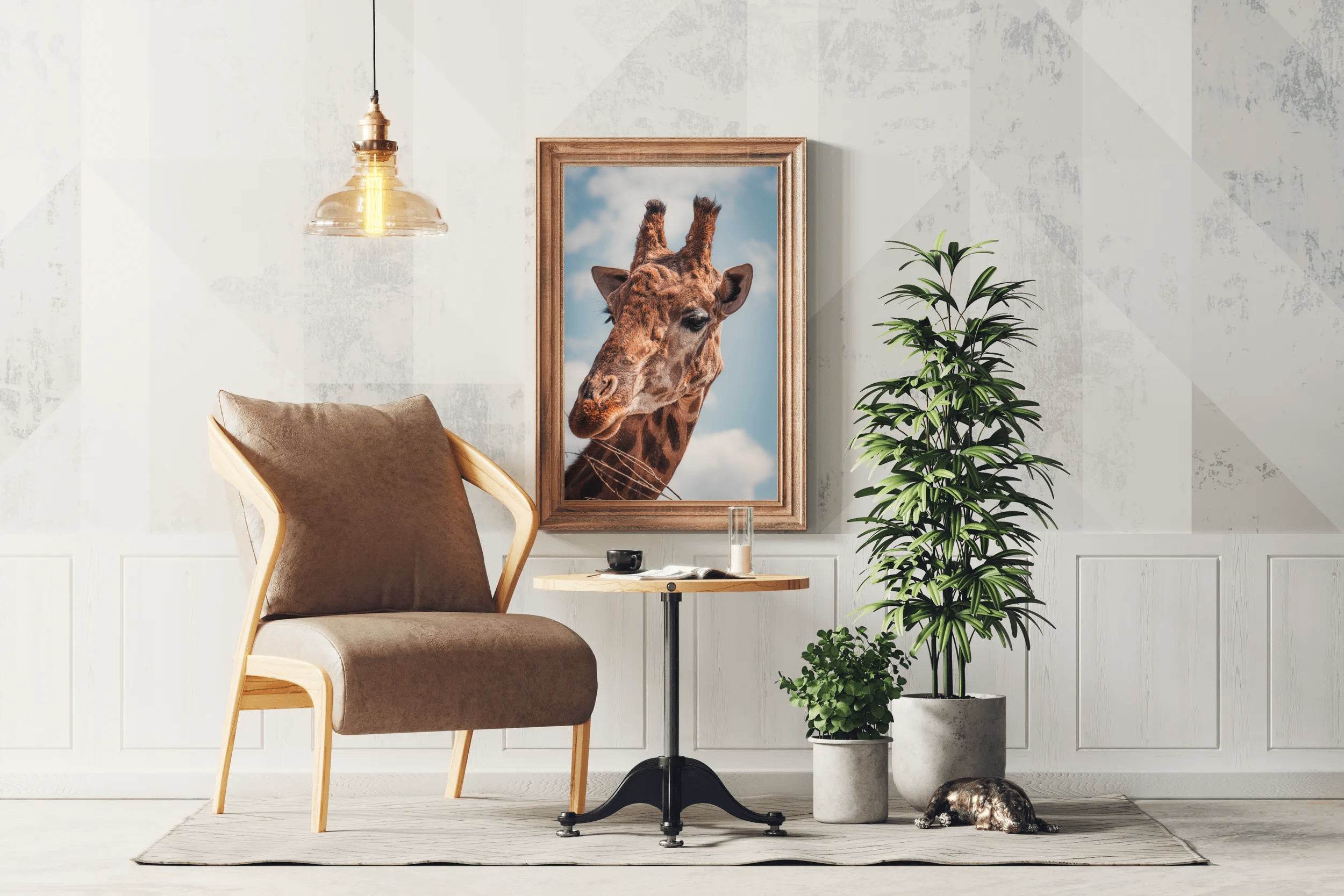 Face of Giraffe Animal Wall Art - beink online art store