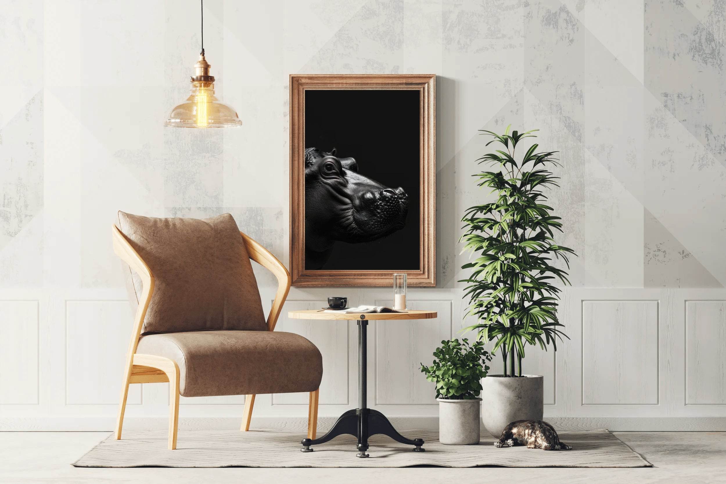 Rhinoceros Black & White Wall Art - beink online art store