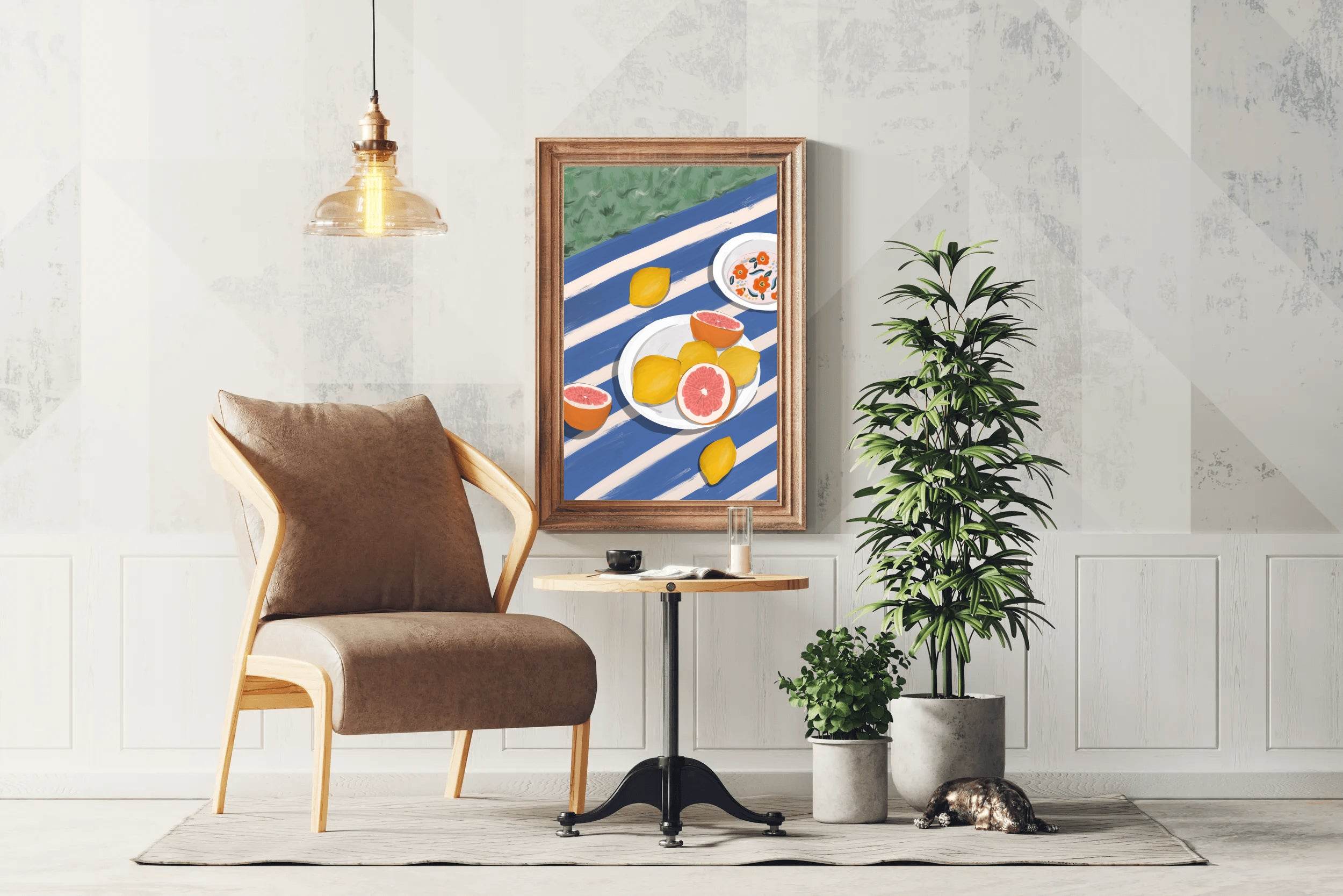 Plate of Lemon And Orange Wall Art - beink online art store