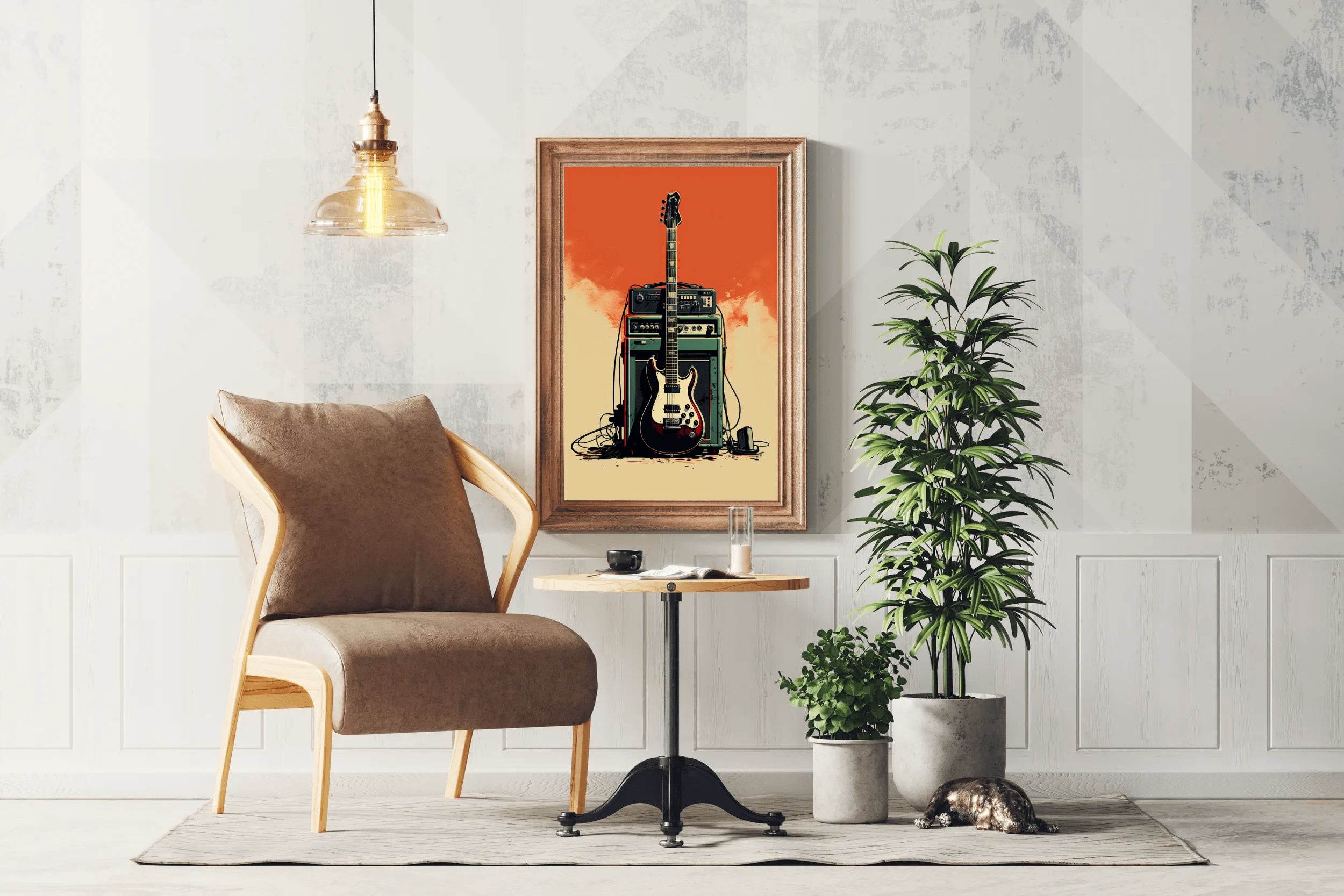 Radio Electric Guitar Wall Art - beink online art store
