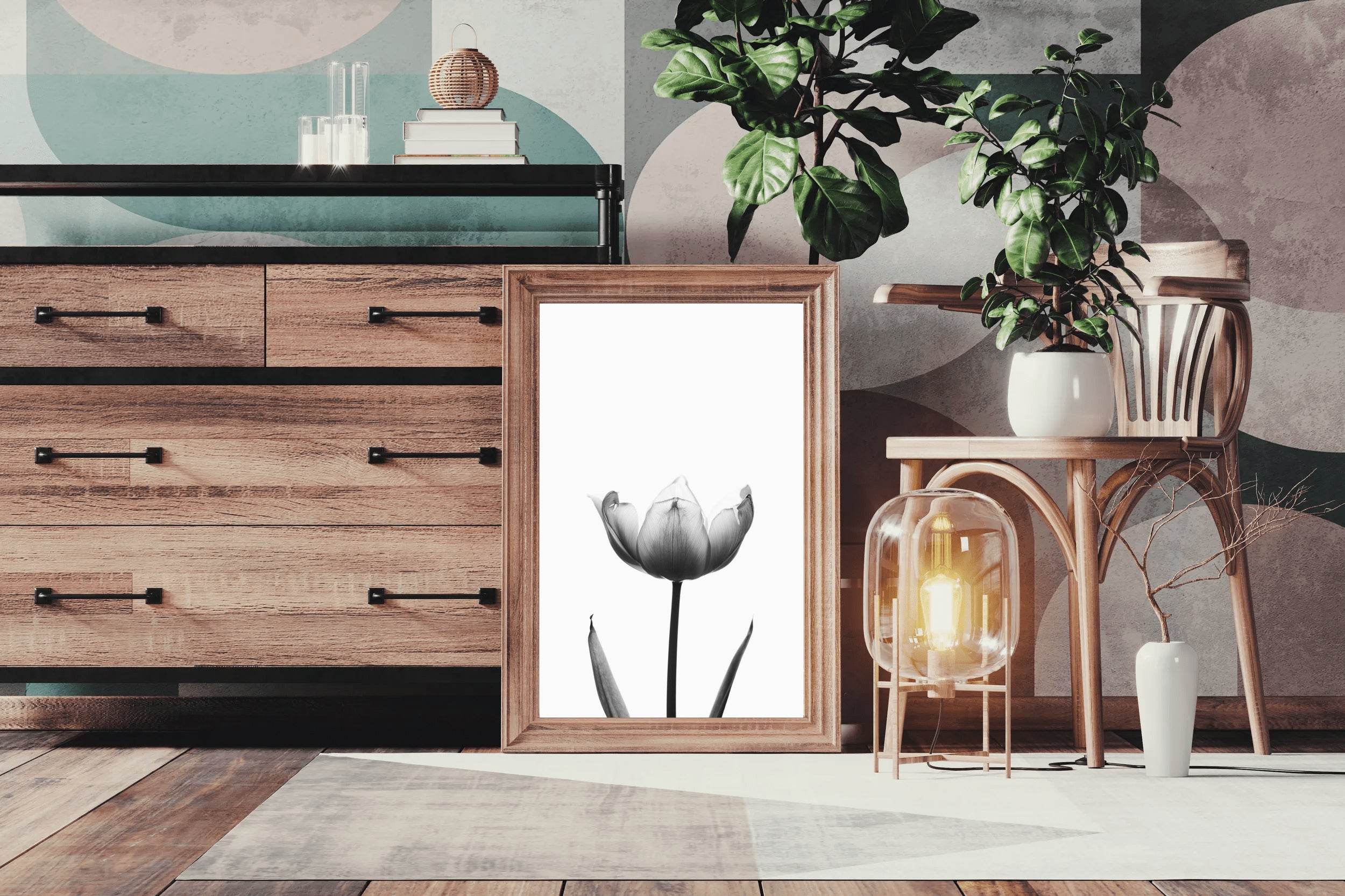 Tulip Black & White Wall Art - beink online art store