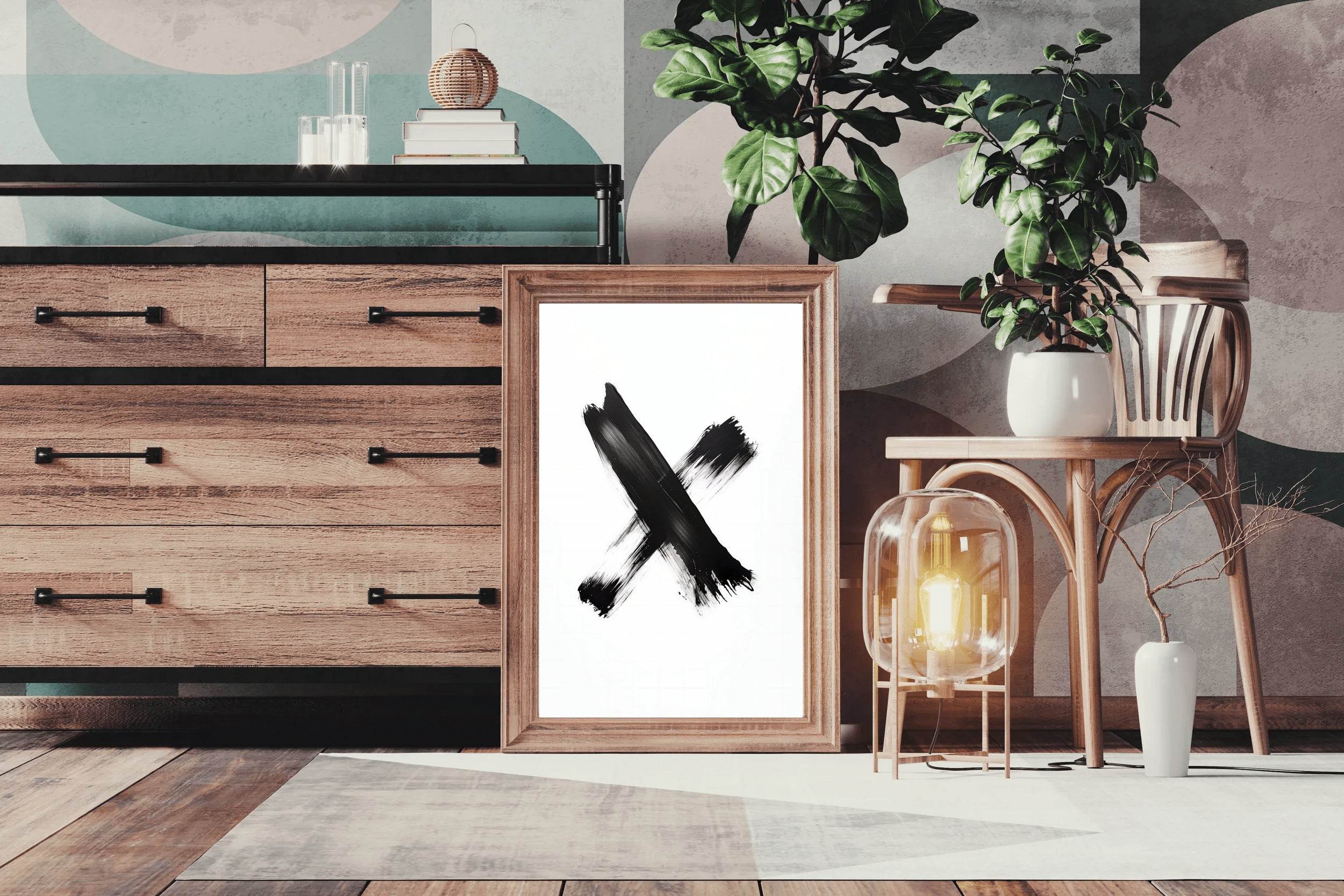 Black Marker Graffiti Symbol Wall Art - beink online art store