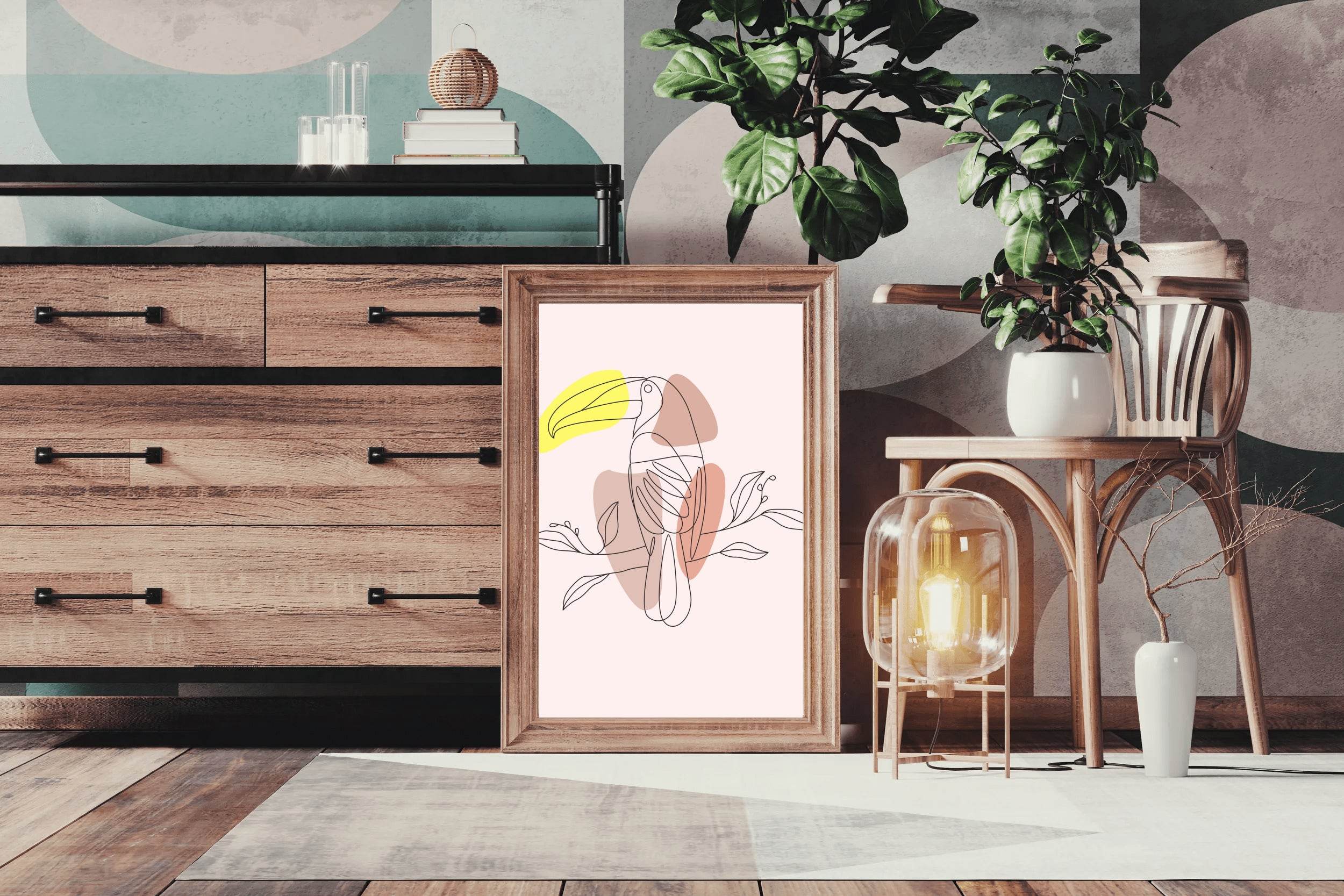 Minimal Design of Tuka Bird Wall Art - beink online art store