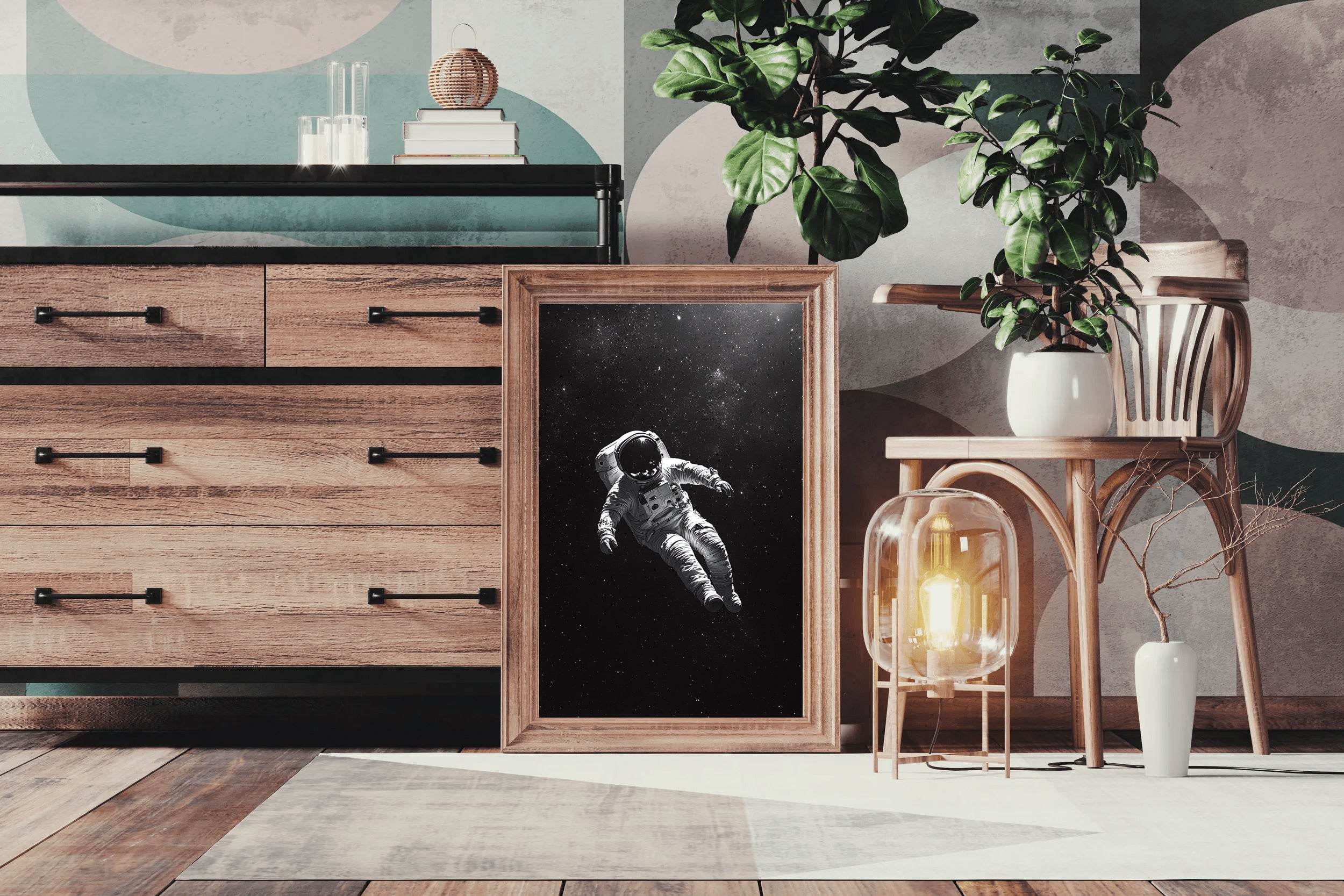Astronaut Floating in Space Wall Art - beink online art store