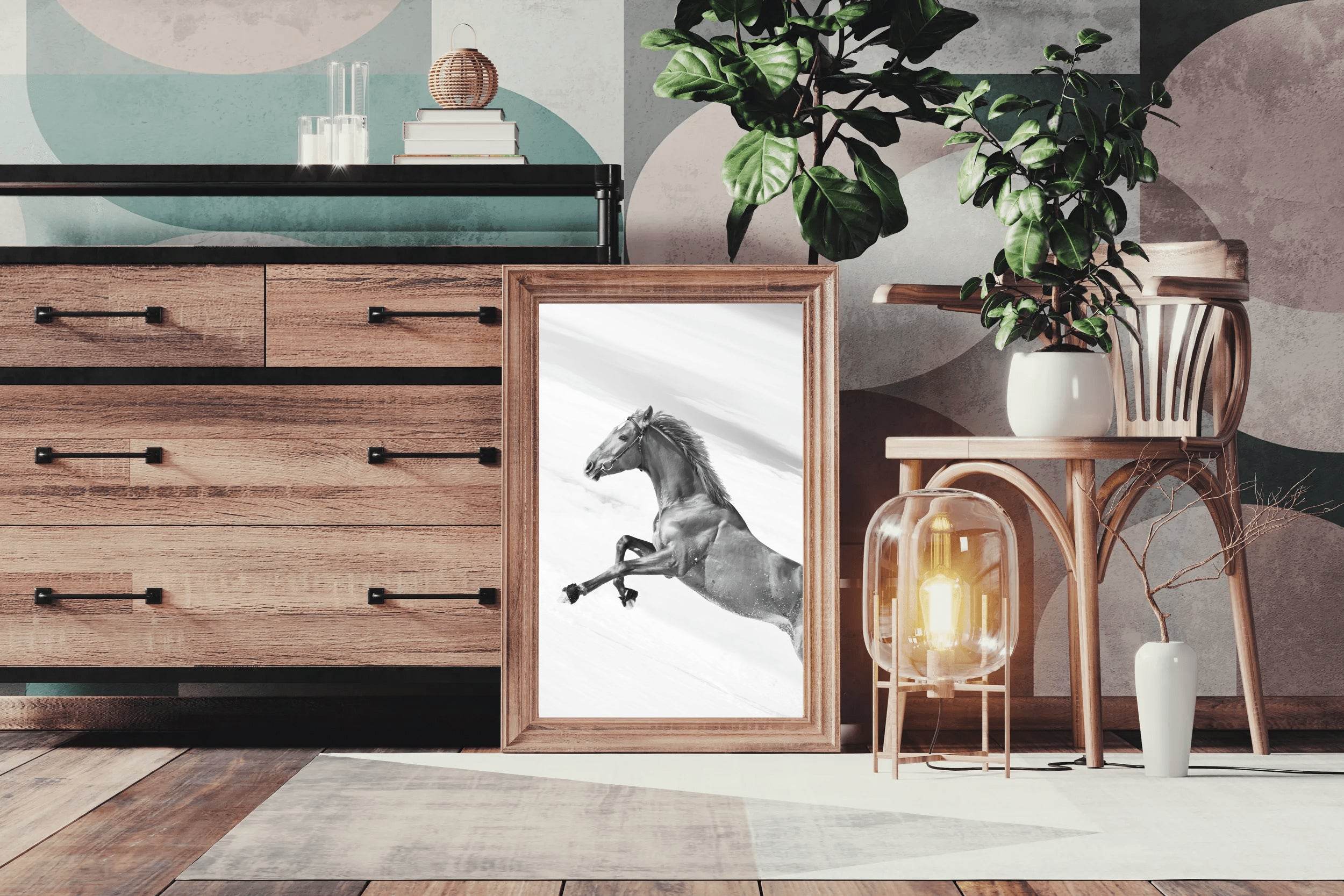 Sorrel Horse Black & White Wall Art - beink online art store
