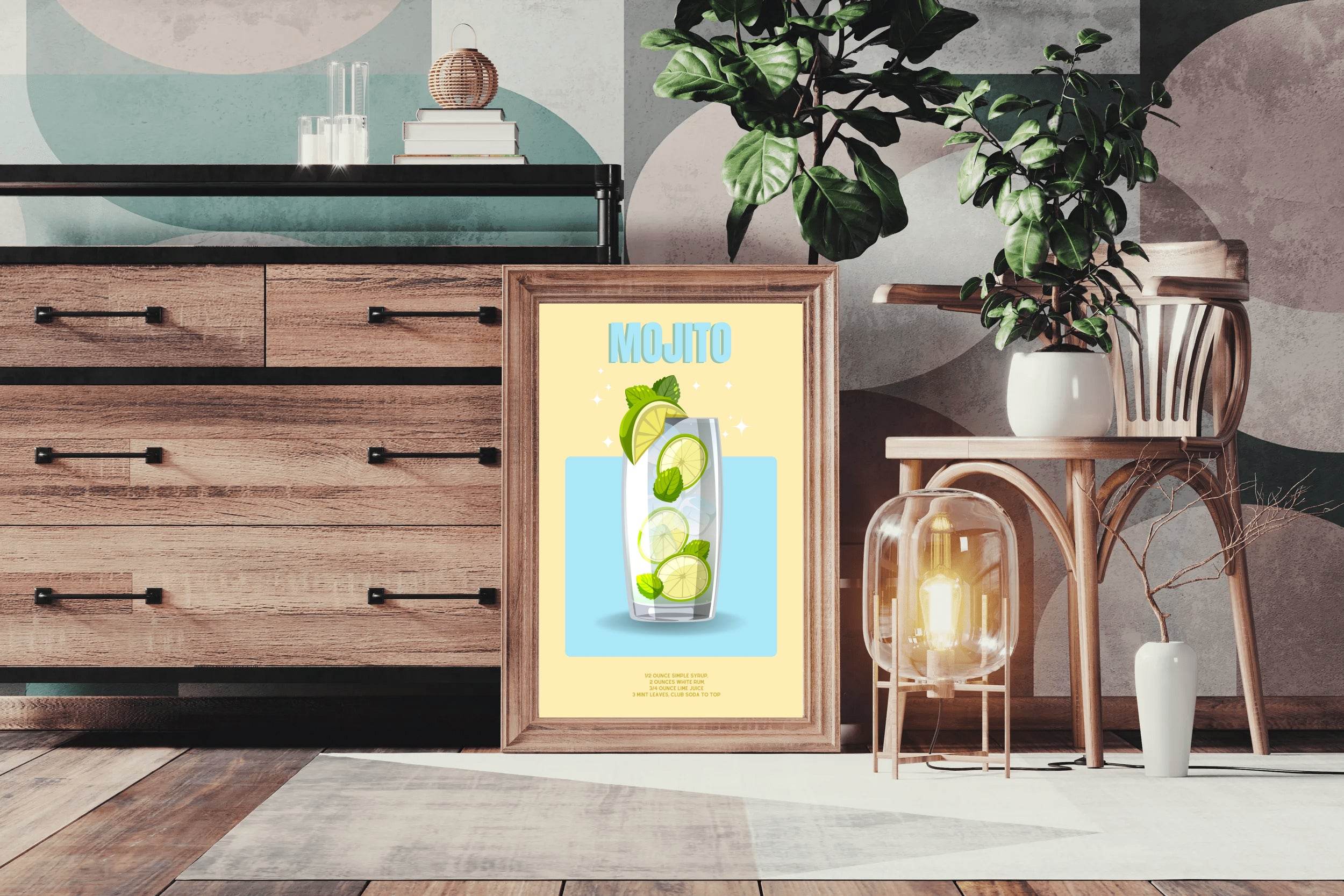 Mojito Cocktail Wll Art - beink online art store