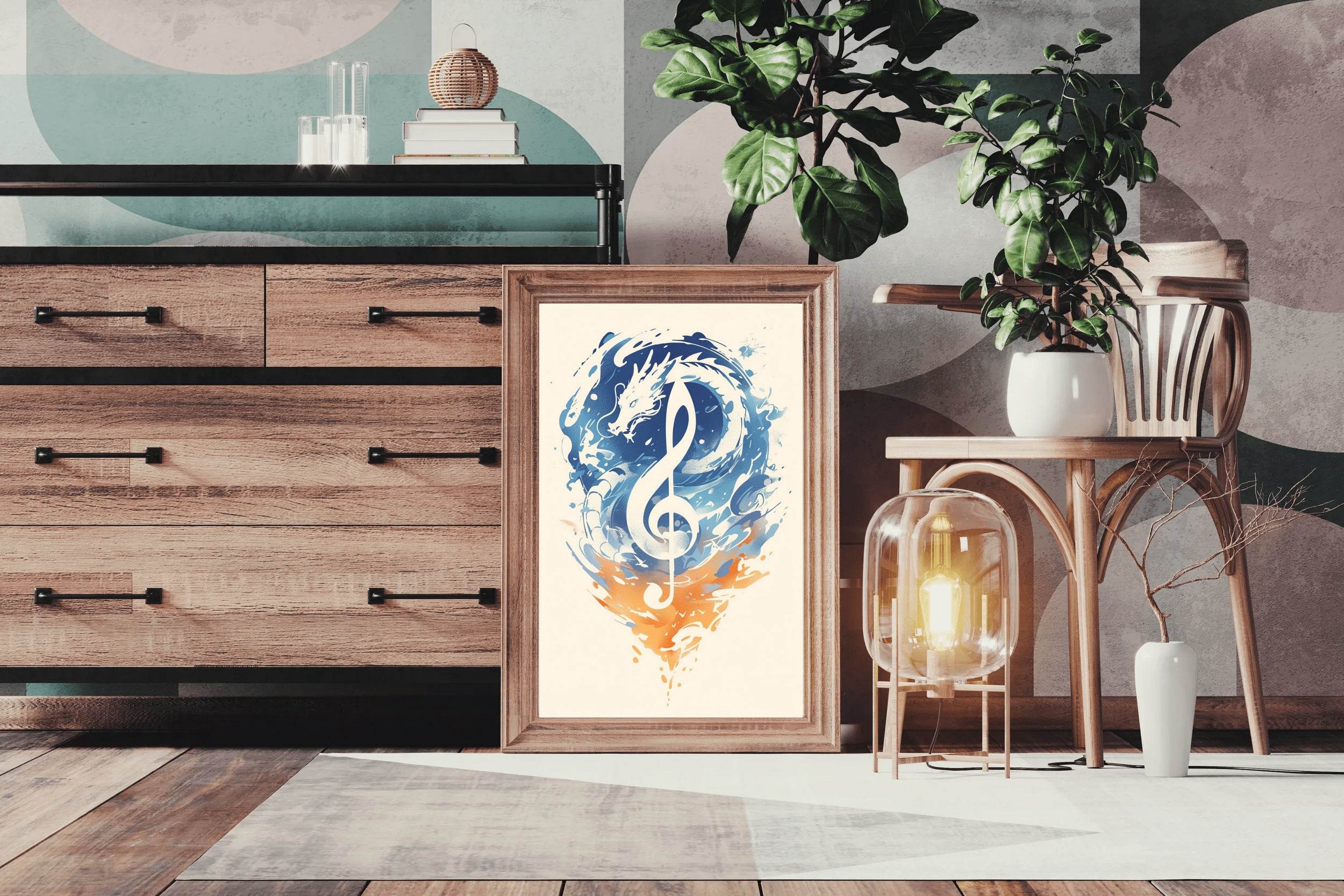 Dragon Sheet Music Wall Art - beink online art store