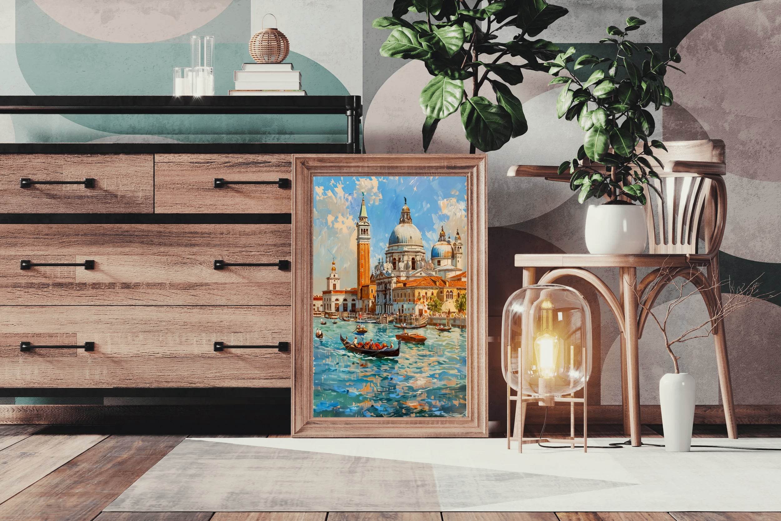Watercolor Painting Of Venice Italy Wall Art - beink online art store