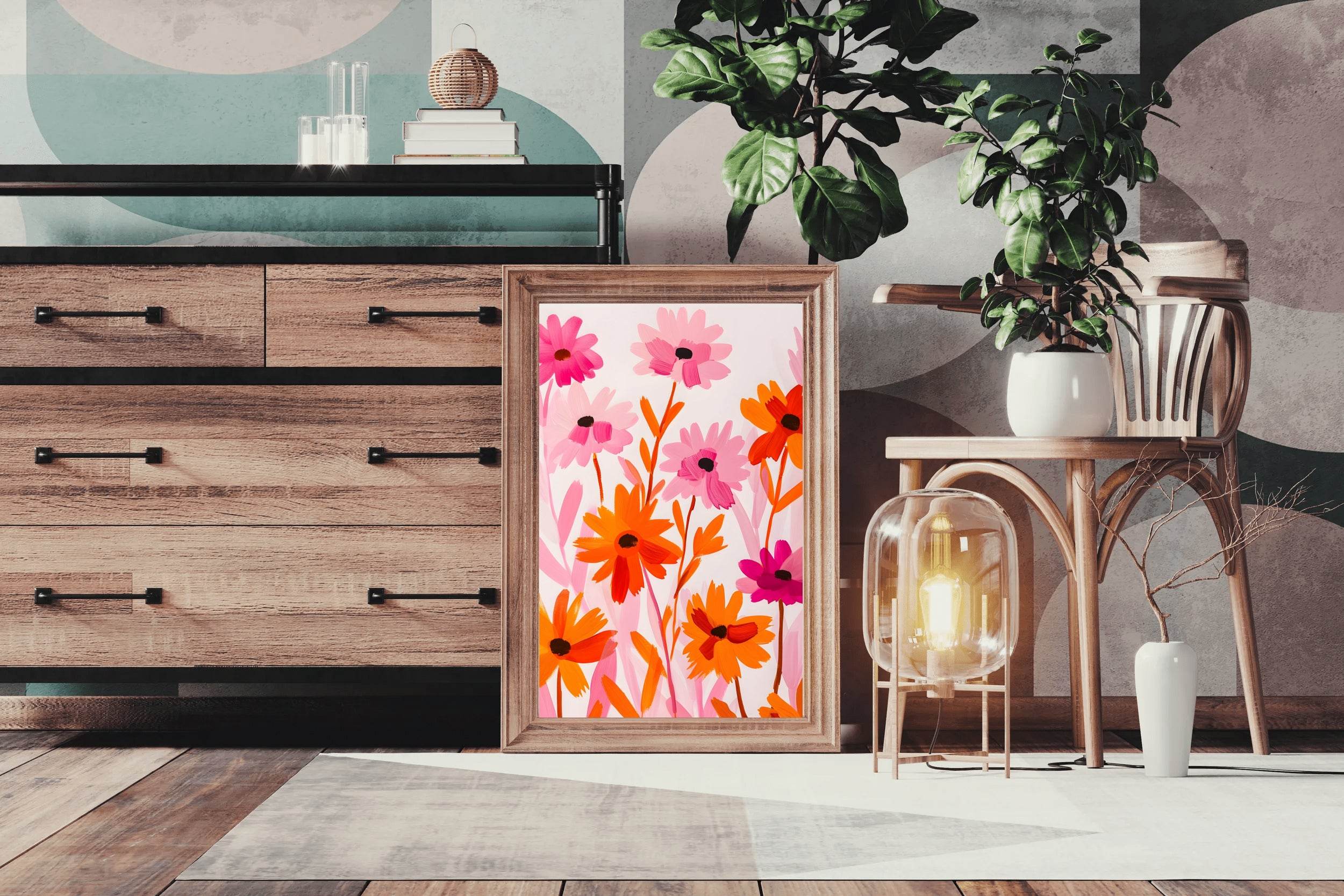 Wild Colorful Flowers Digital Art - beink online art store